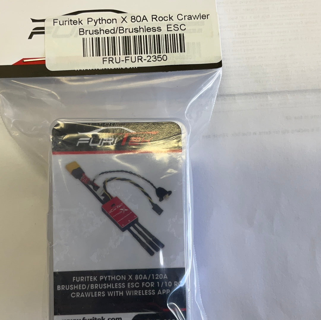 Furitek Python X 80A Rock Crawler Brushed/Brushless ESC w/XT60 Connector