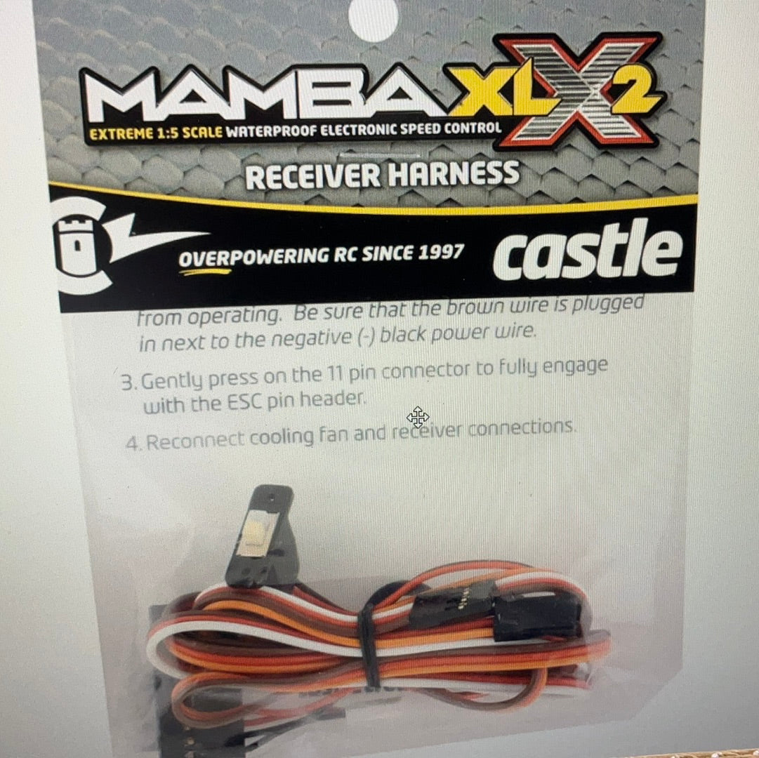Castle Creations Mamba XLX 2 Receiver Harness w/Switch
