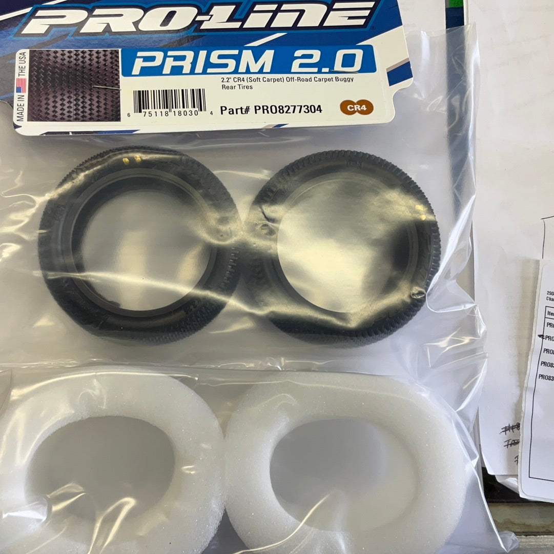 PROLINE 1/10 Prism 2.0 CR4 Rear 2.2" Carpet Buggy Tires (2)