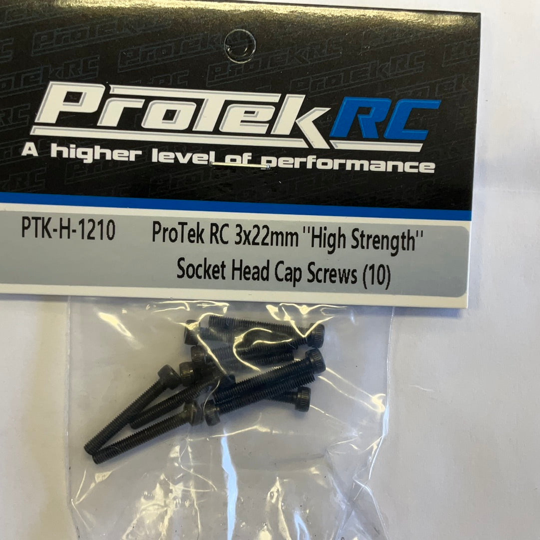 ProTek RC 3x22mm "High Strength" Socket Head Cap Screws (10)