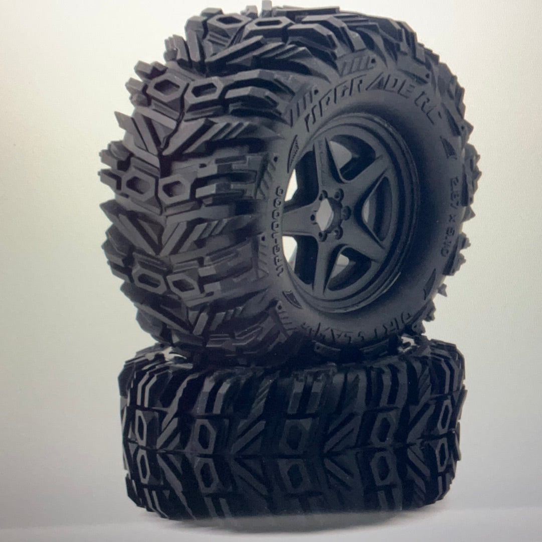 UpGrade RC Dirt Claw 2.8" Pre-Mounted All-Terrain Tires w/5-Star Wheels (2) (17mm/14mm/12mm Hex)