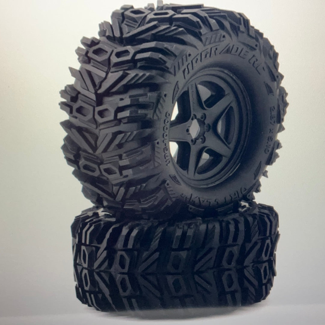 UpGrade RC Dirt Claw 2.8&quot; Pre-Mounted All-Terrain Tires w/5-Star Wheels (2) (17mm/14mm/12mm Hex)