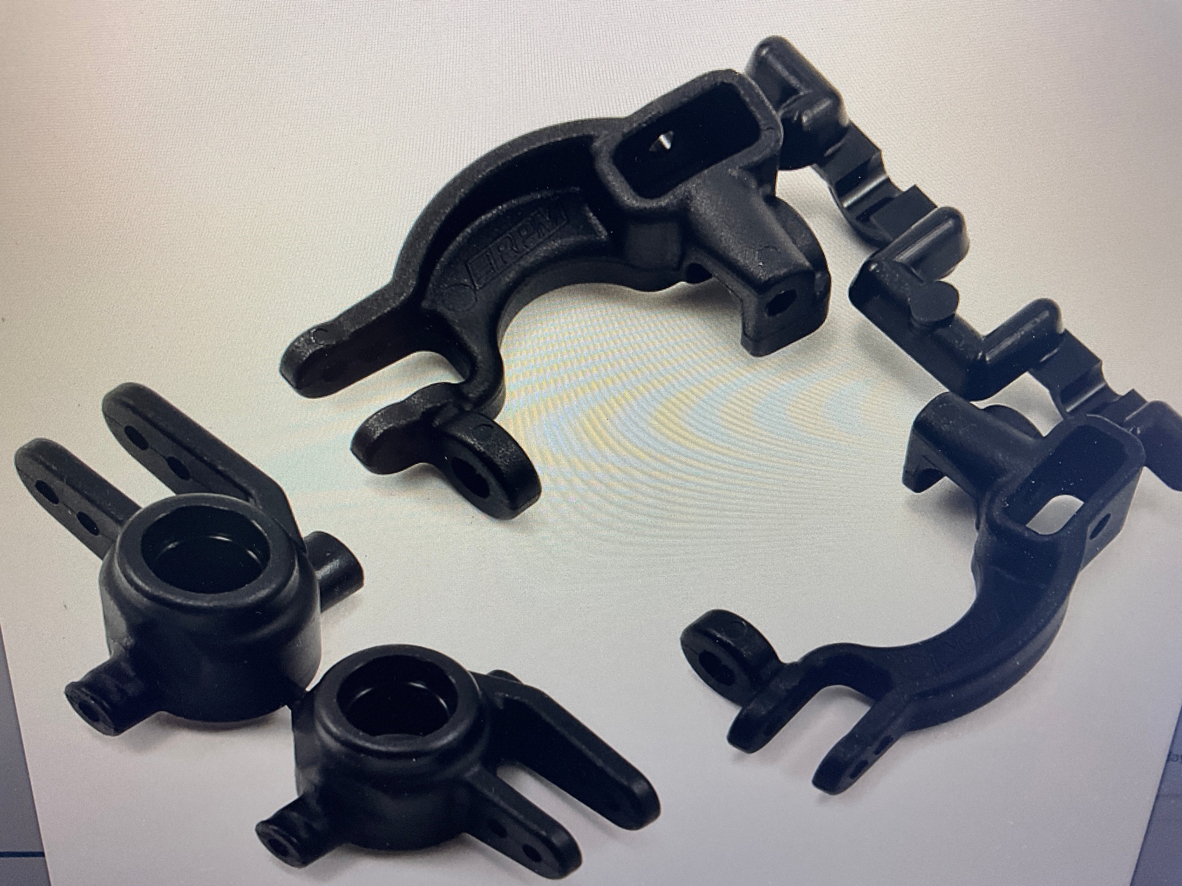 RPM Caster & Spindle Block Set for Traxxas 4x4 Slash/Rustler/Stampede (Black)