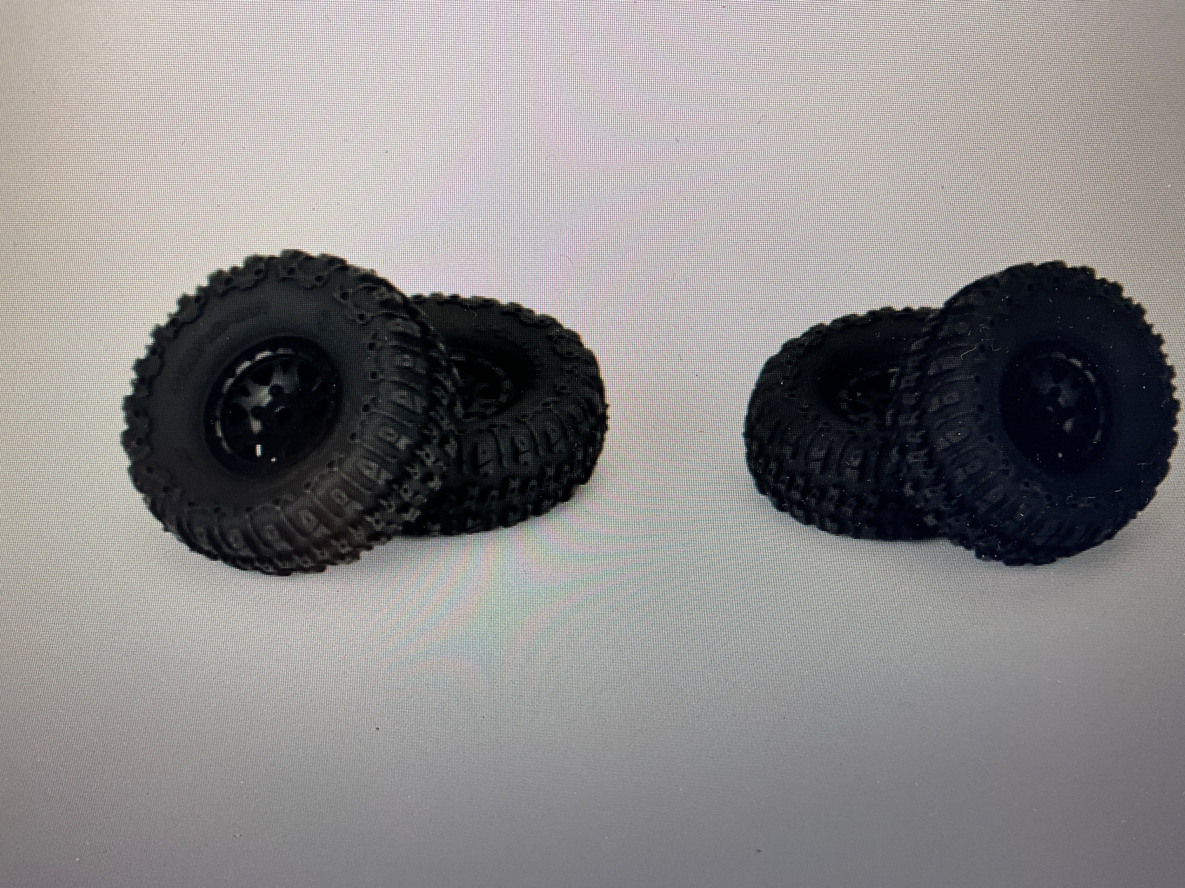 PROLINE 1/24 Trencher F/R 1.0" Tires Mounted 7mm Black Impulse (4): SCX24