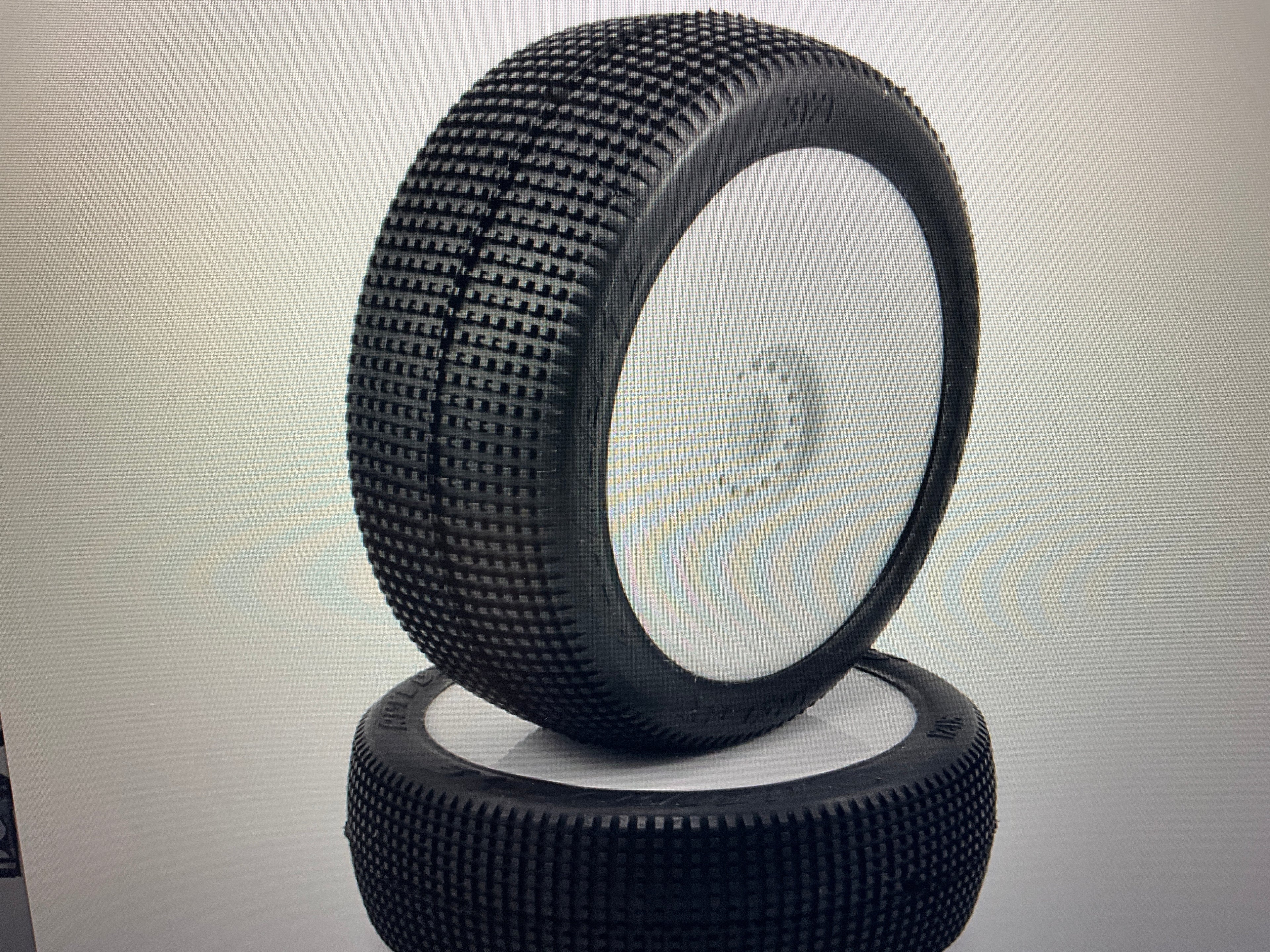 JConcepts Reflex Pre-Mounted 1/8th Buggy Tires (2) (White) (Green)