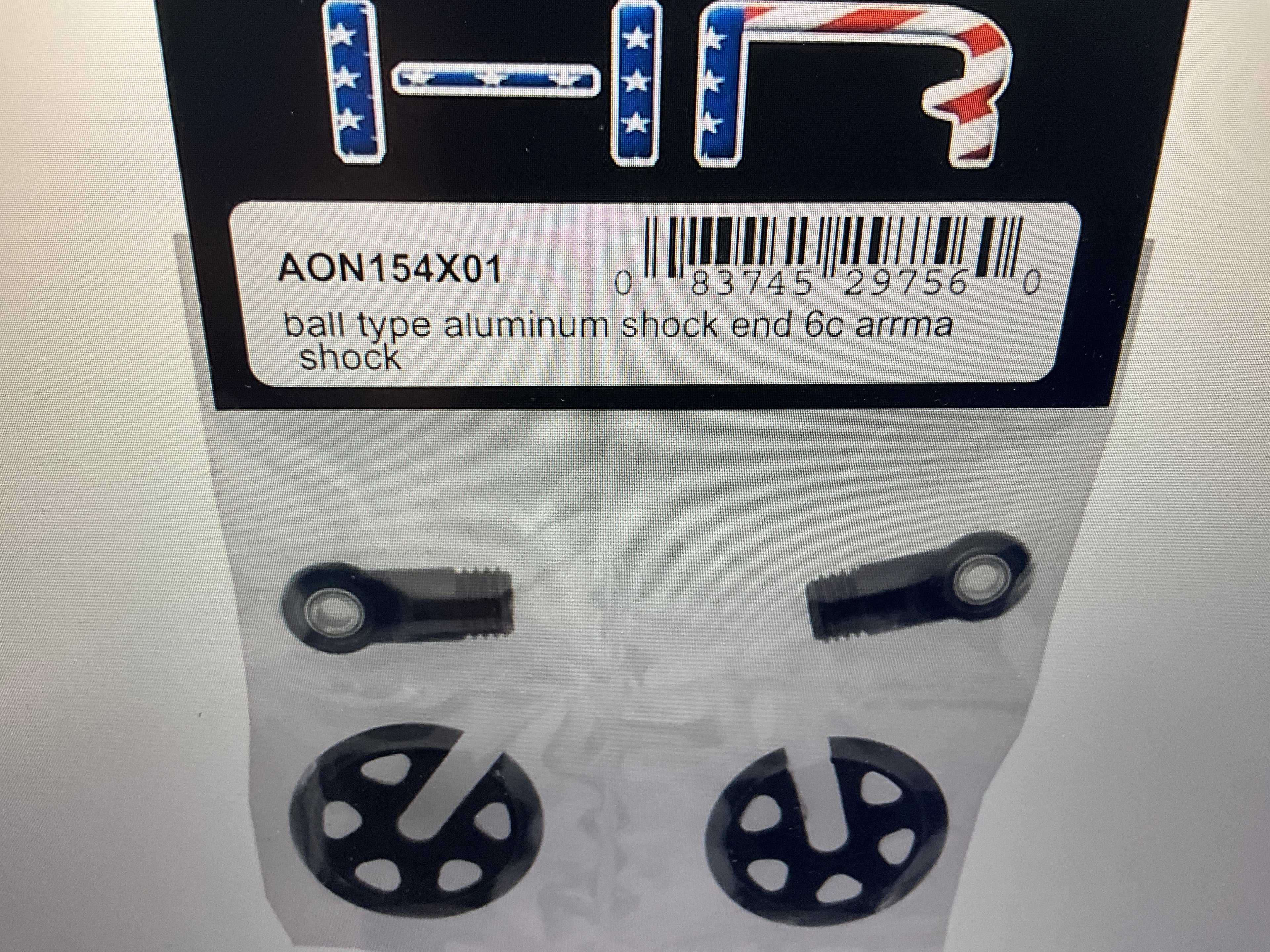Hot Racing Arrma 6S Locking Aluminum Shock End (Black)