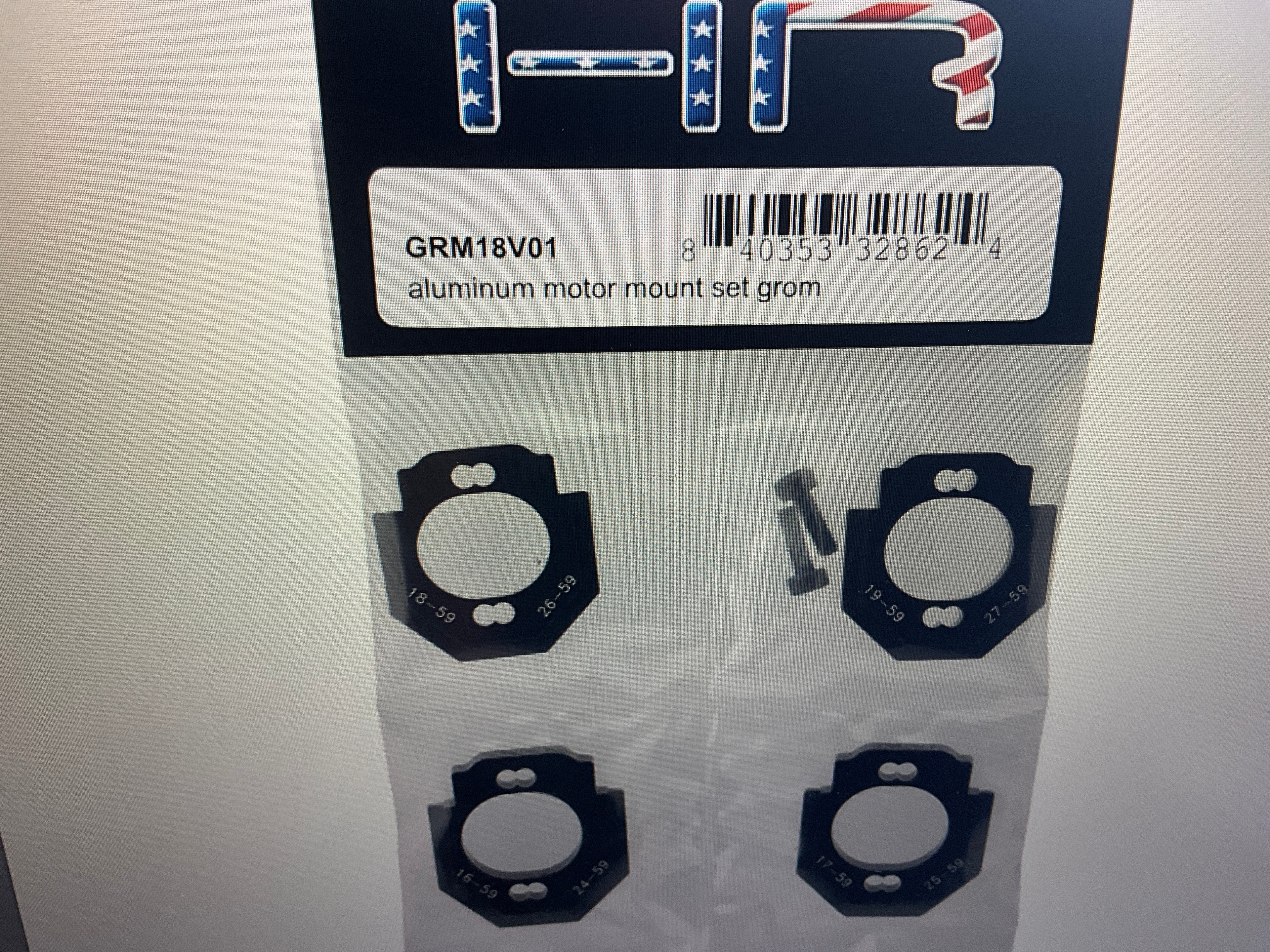 Hot Racing Arrma Grom Aluminum Motor Mount Set (Black) (16-27T)