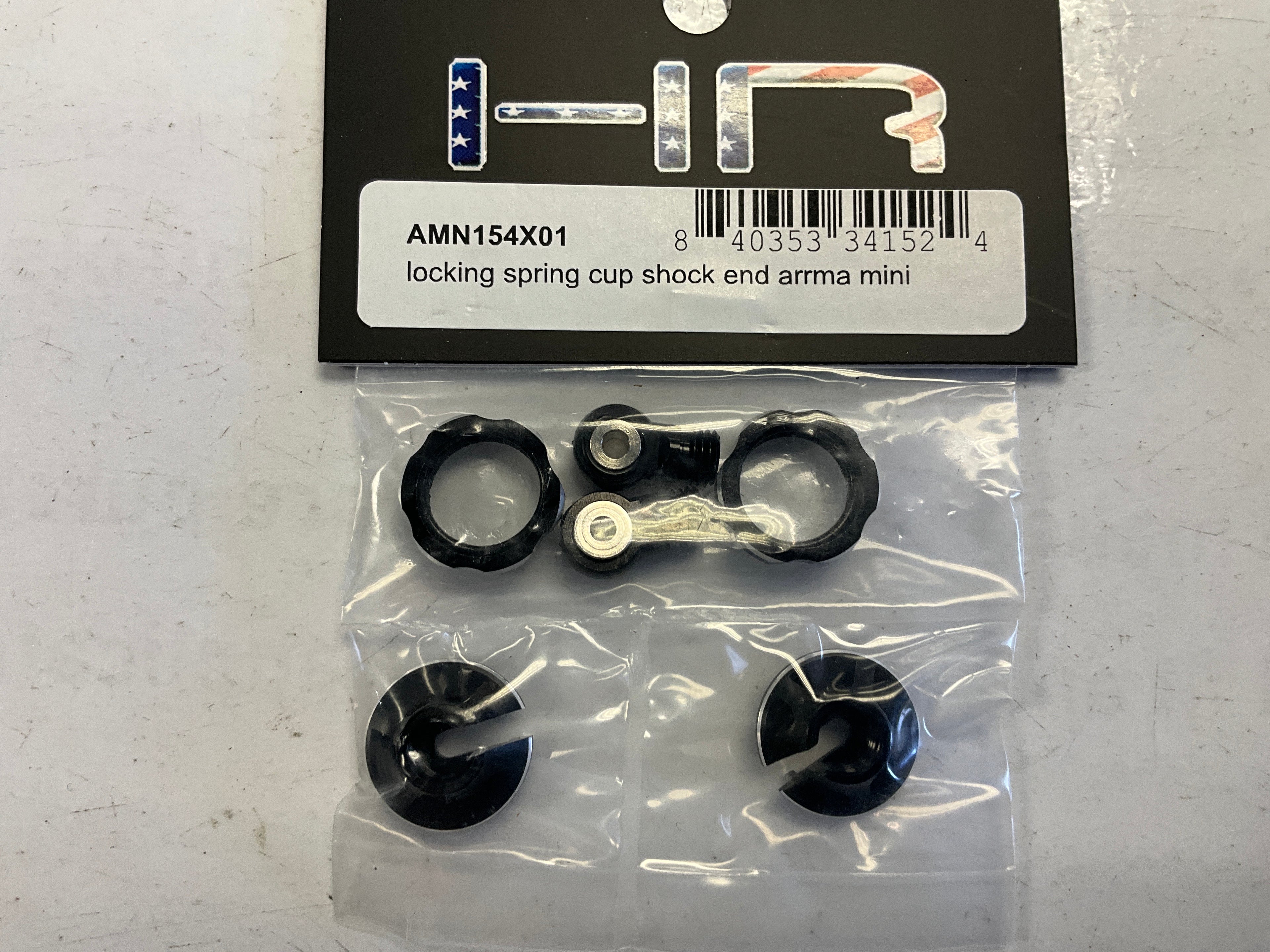 Hot Racing Aluminum Locking Spring Cups & Shock Ends, 1/16 ARRMA MINI KRATON (2)