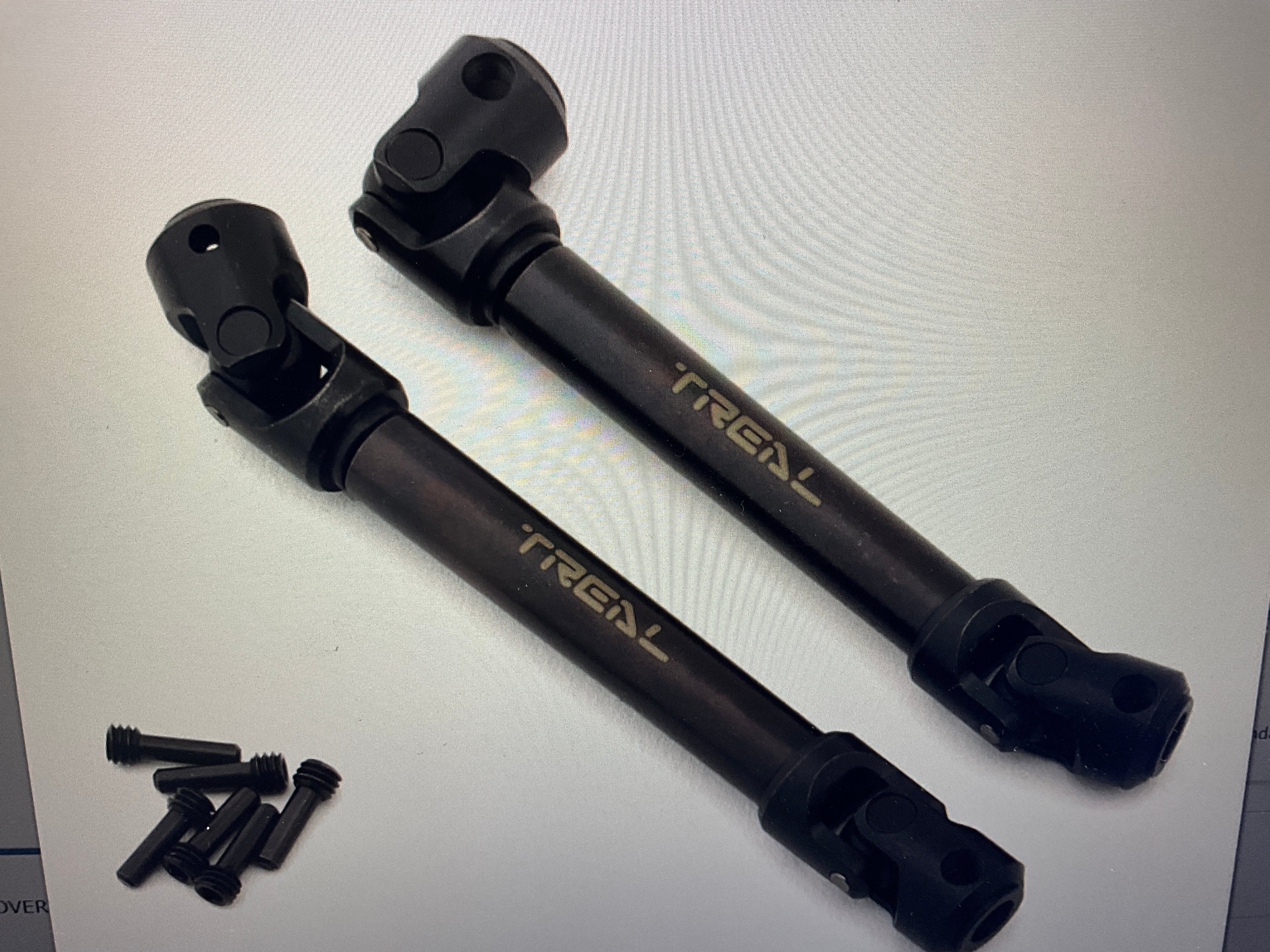 Treal Hobby Axial SCX10 III/Capra Hardened Steel Driveshafts (2) (91-125mm)