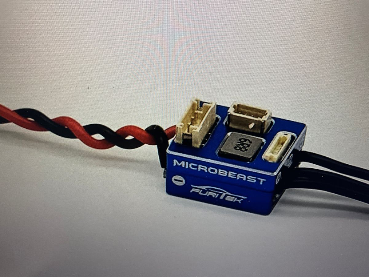 Furitek Microbeast 25A Micro 1/28 & 1/24 Drift/Race Sensored Brushless ESC w/WiFi (Blue) Module 2S LiPo