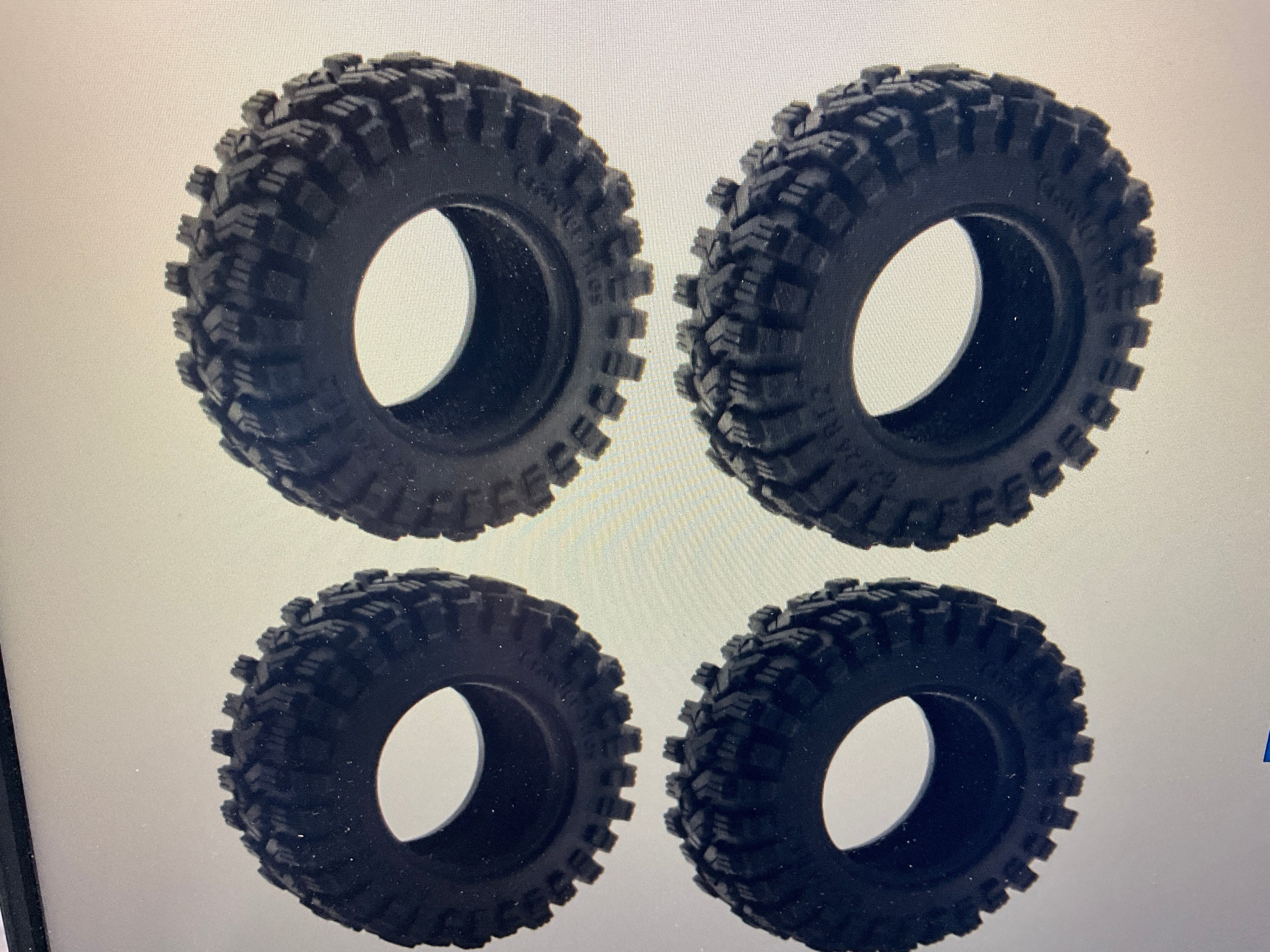 POWERHOBBY 1.2" Tires for 1/24 & 1/18 Rock Crawler TYPE A