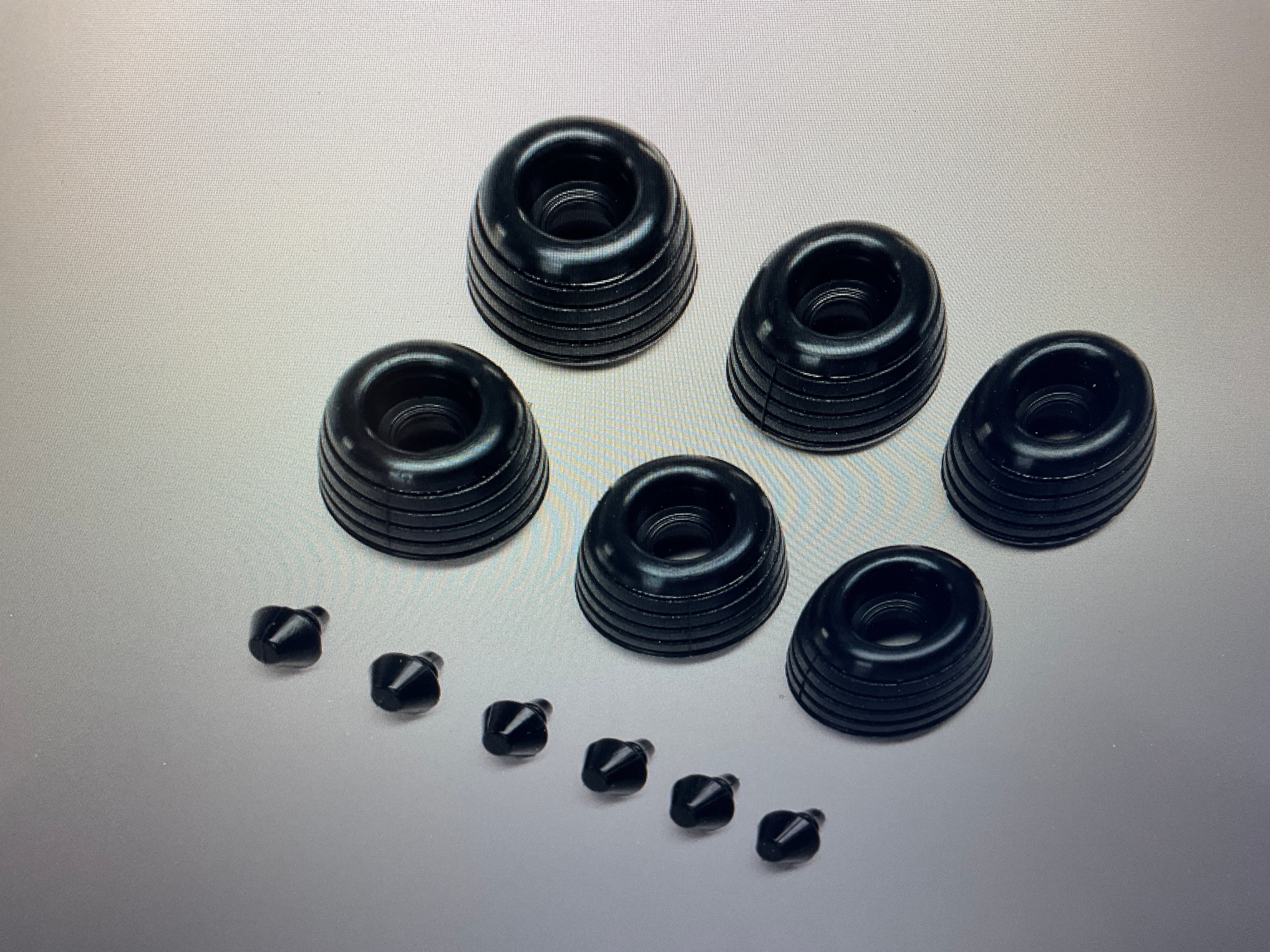 LOSI Rubber Lean Bar Wheels & Stops (6): Promoto-SM