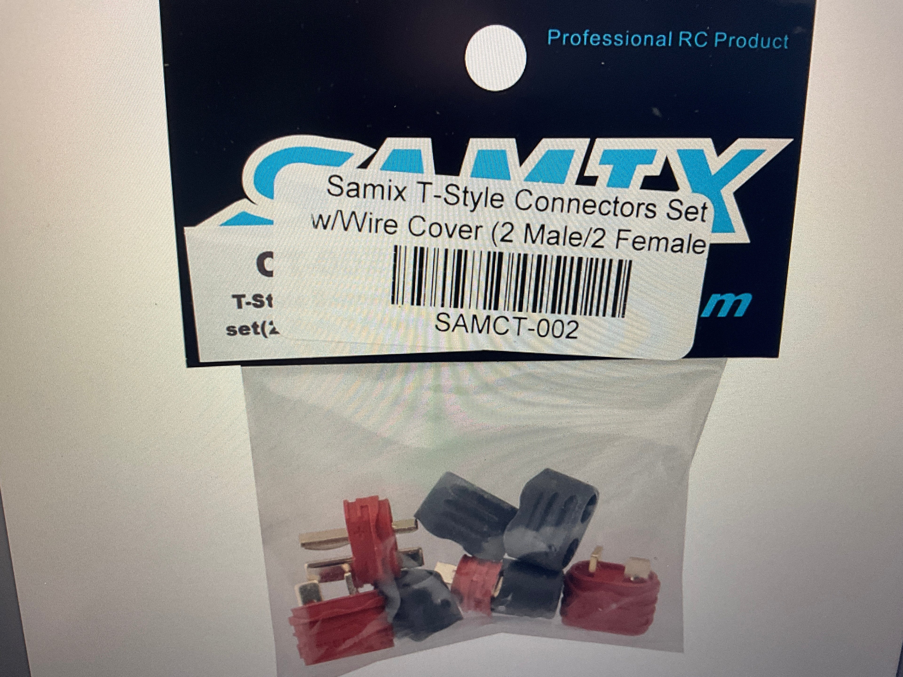 Samix T-Style Connectors Set w/Wire Cover (2 Male/2 Female)