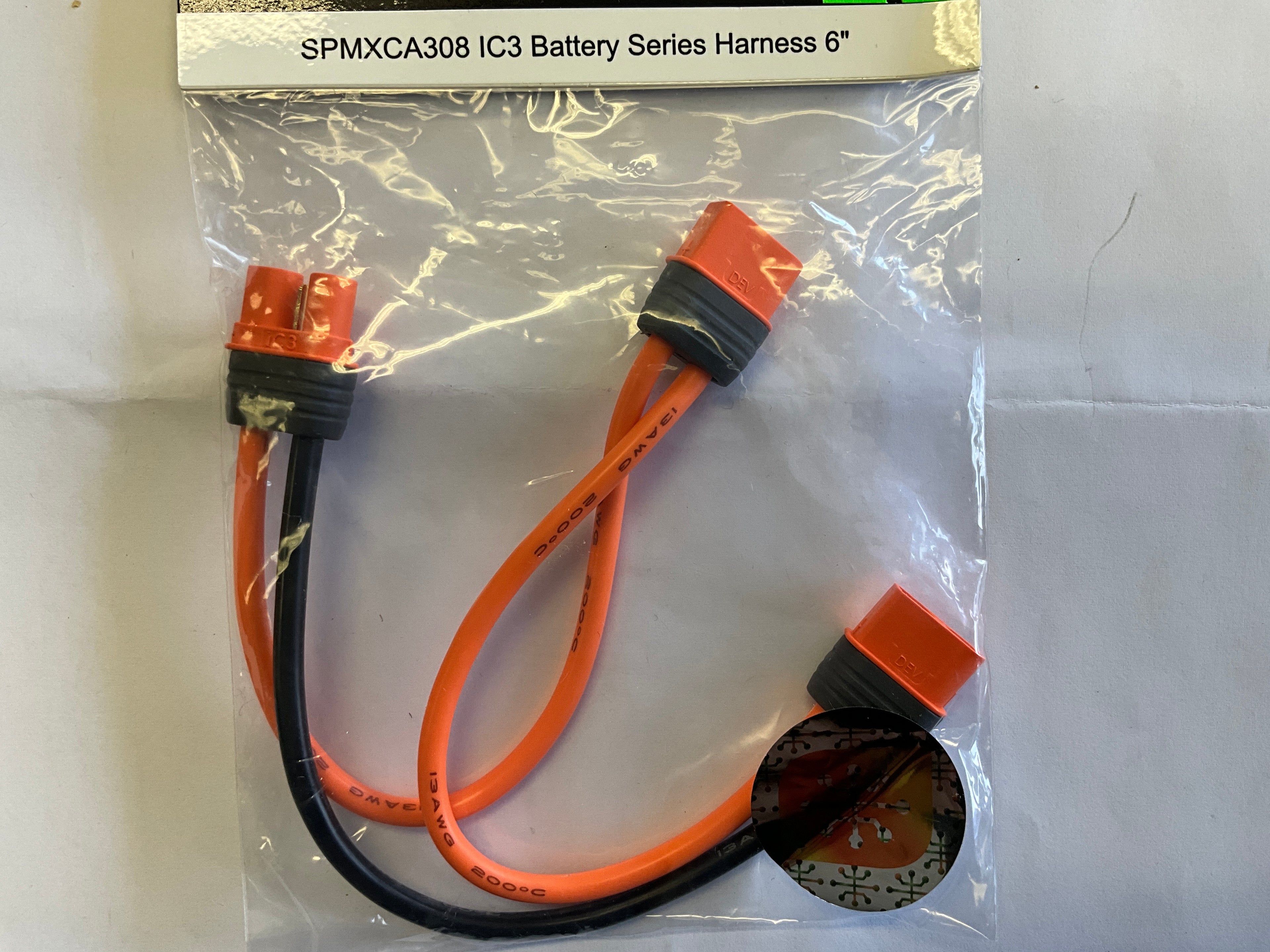 SPEKTRUM Series Harness: IC3 Battery with 6" Wires, 13 AWG