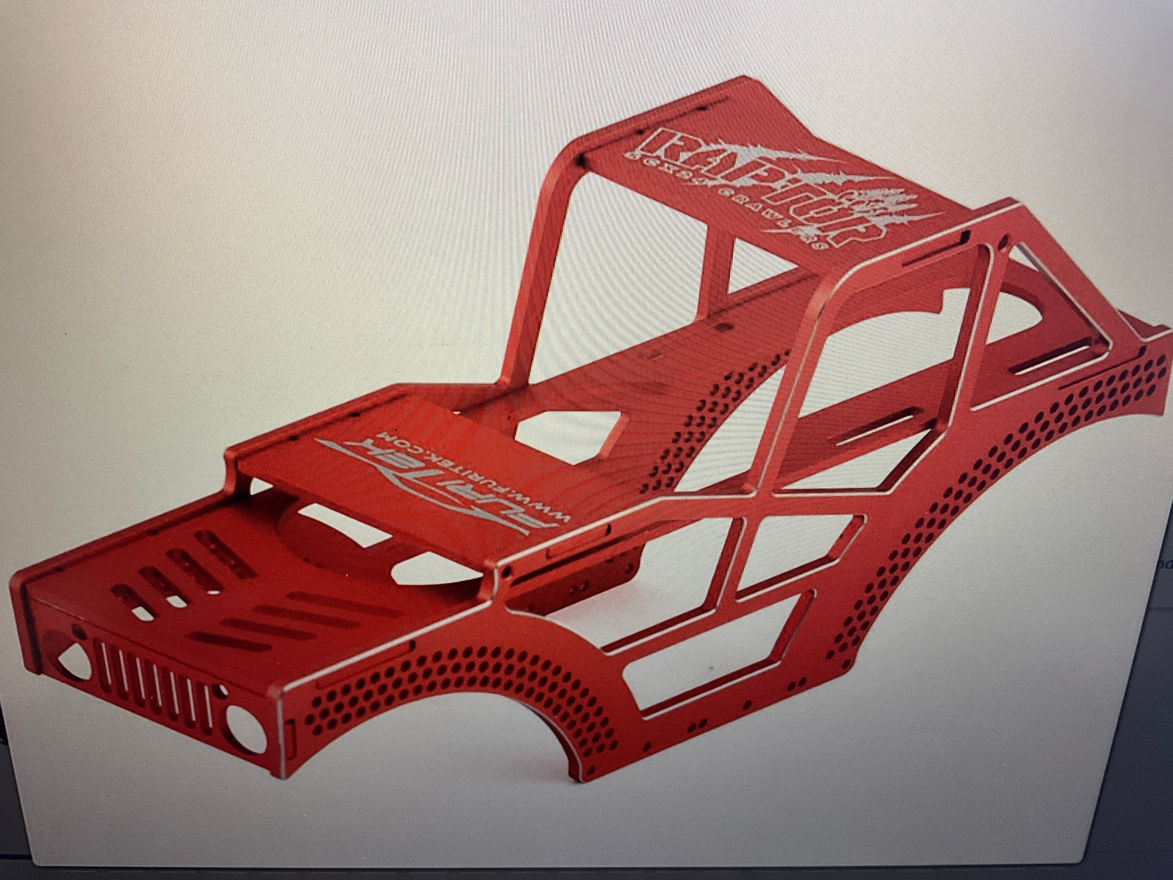 Furitek Raptor SCX24 Aluminum Frame Kit (Red)