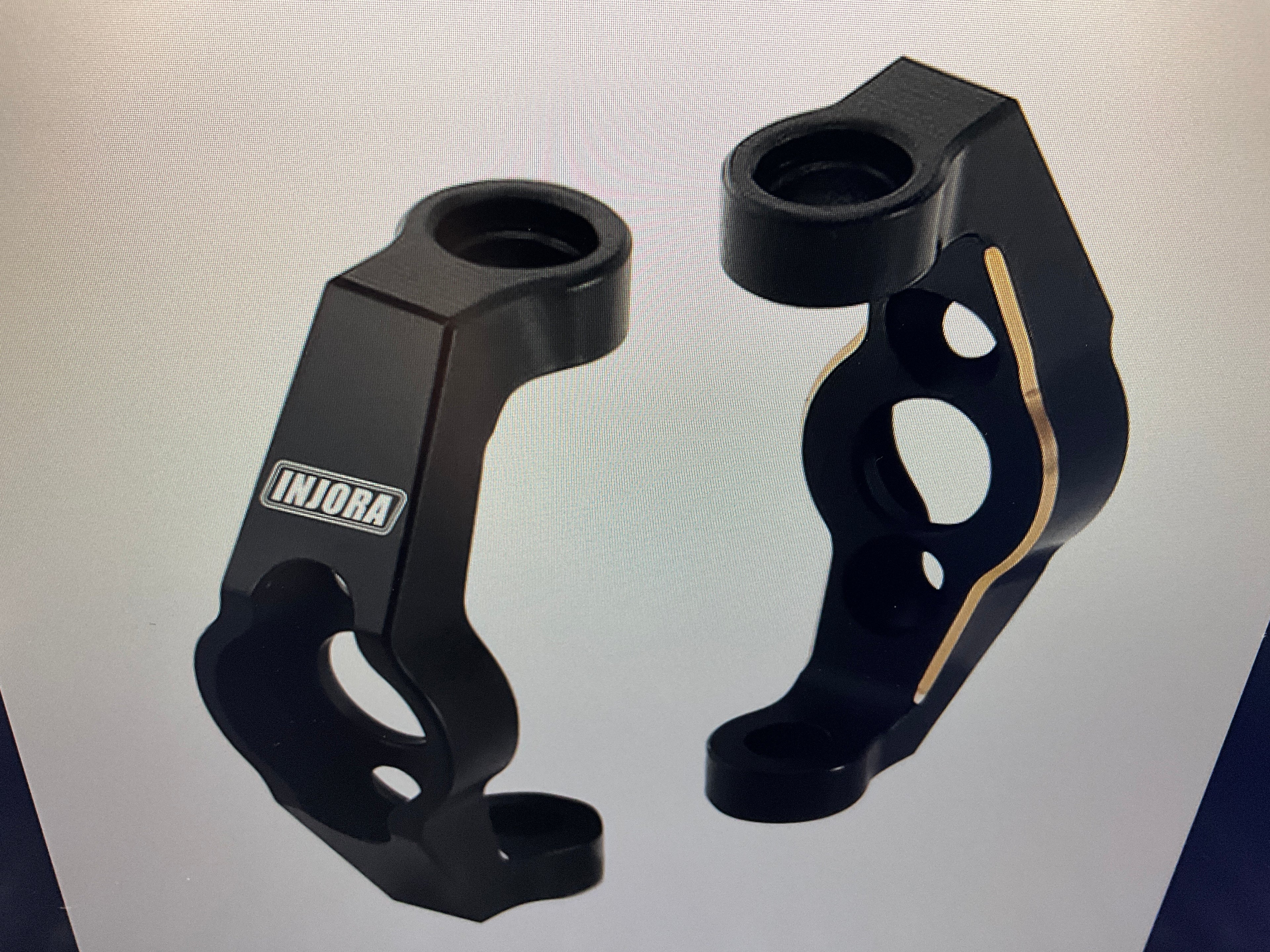 INJORA Black Brass C Hubs for 1/18 HPI Venture18