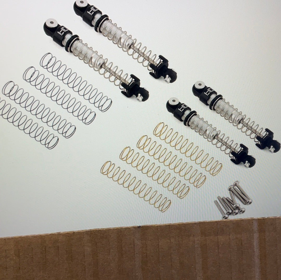 Hot Racing Axial SCX24 Aluminum Threaded Long Travel Oil Shocks (4)