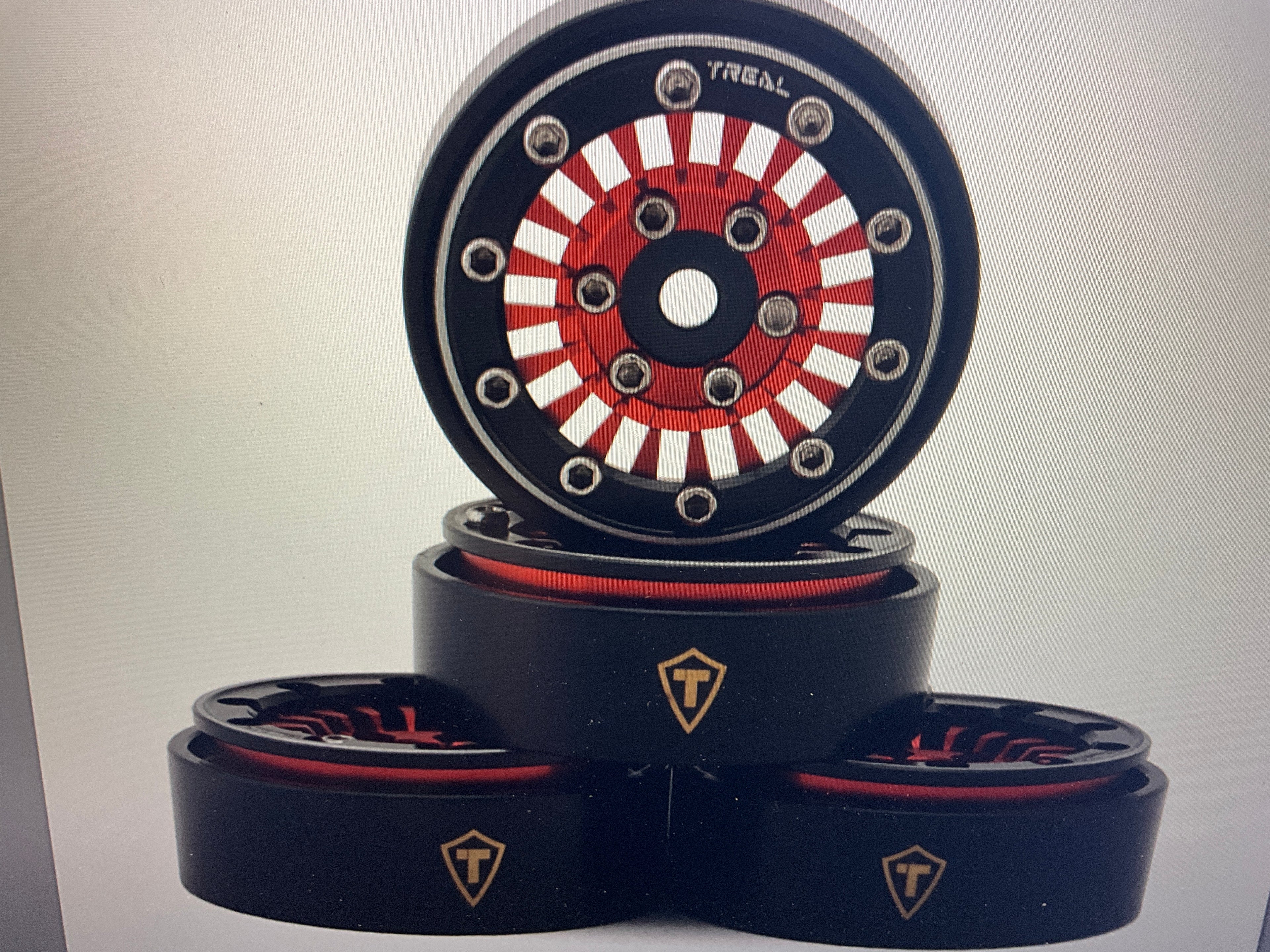 Treal Hobby Type C 1.0" Brass Beadlock Crawler Wheels (4) (27.3g)