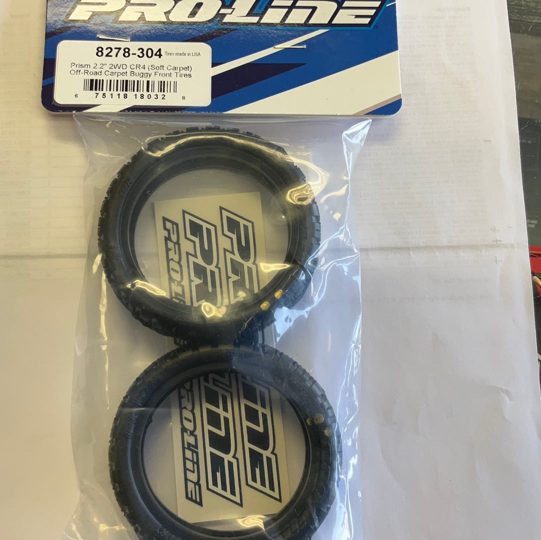 PROLINE 1/10 Prism CR4 Front 2.2" 2WD Carpet Buggy Tires (2)