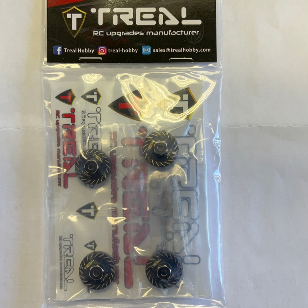 Treal Hobby Axial SCX24 Type B Brass Extended Wheel Hubs (4) (+5mm)