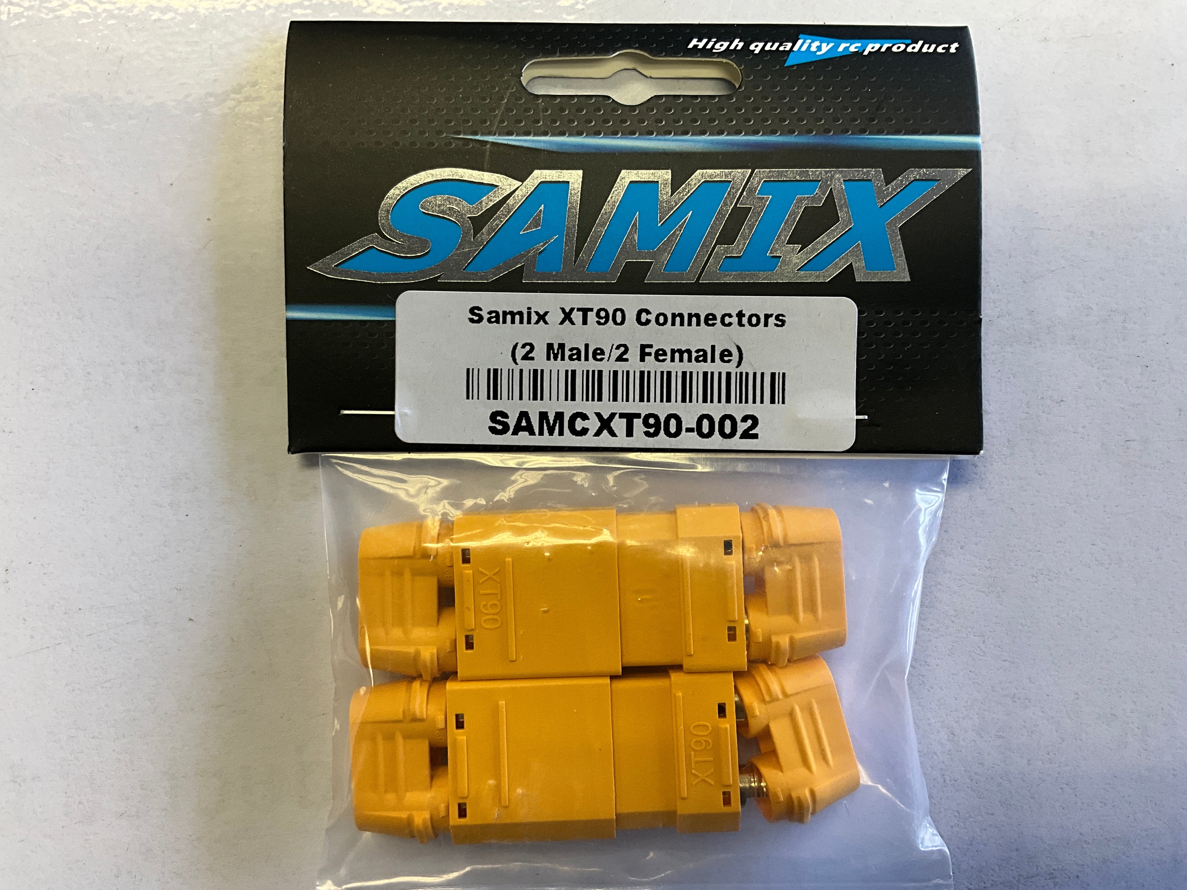 Samix XT90 Connectors (2 Male/2 Female) w/Wire Covers