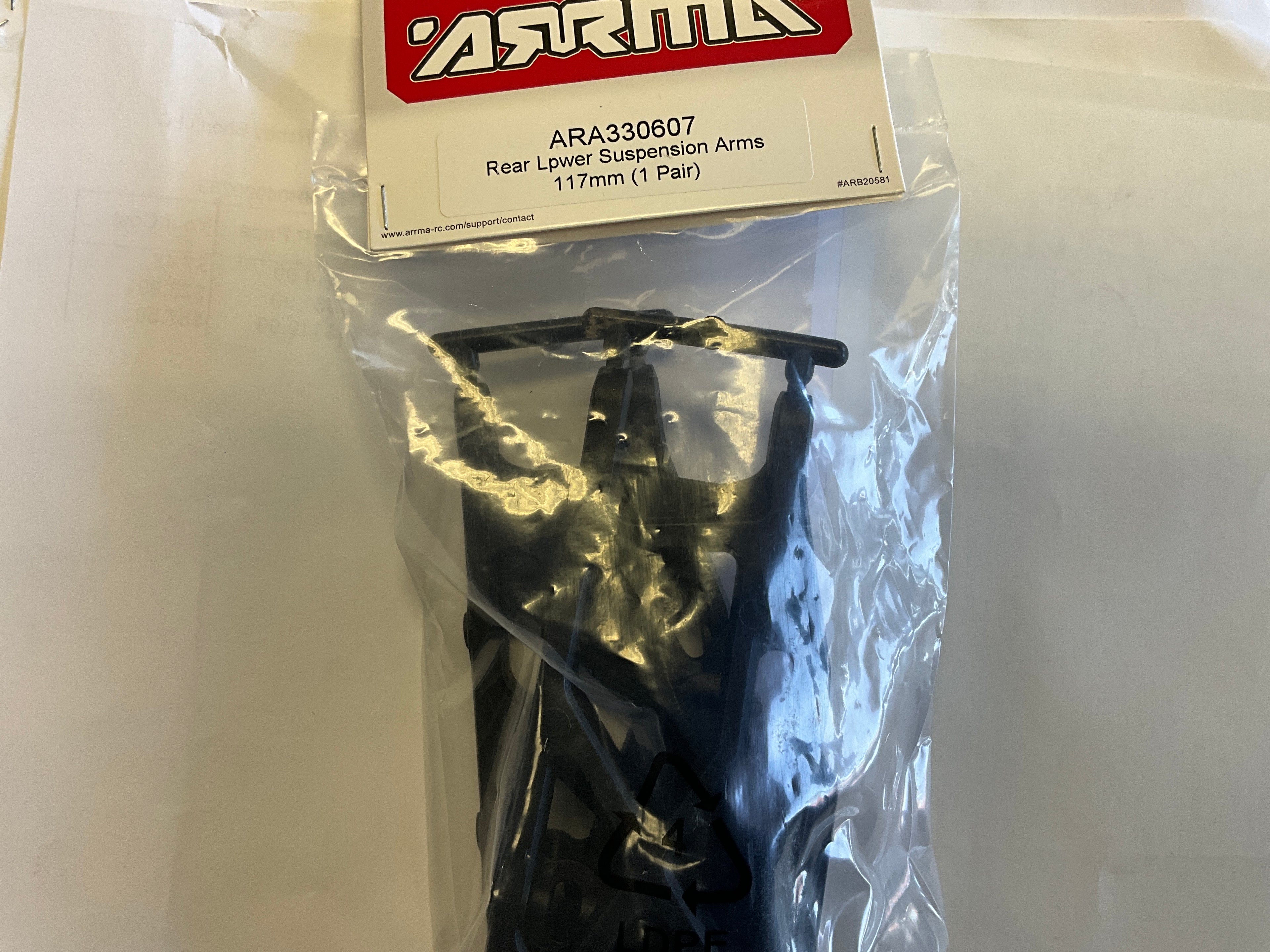 ARRMA Rear Lower Suspension Arms 117mm (1 Pair)