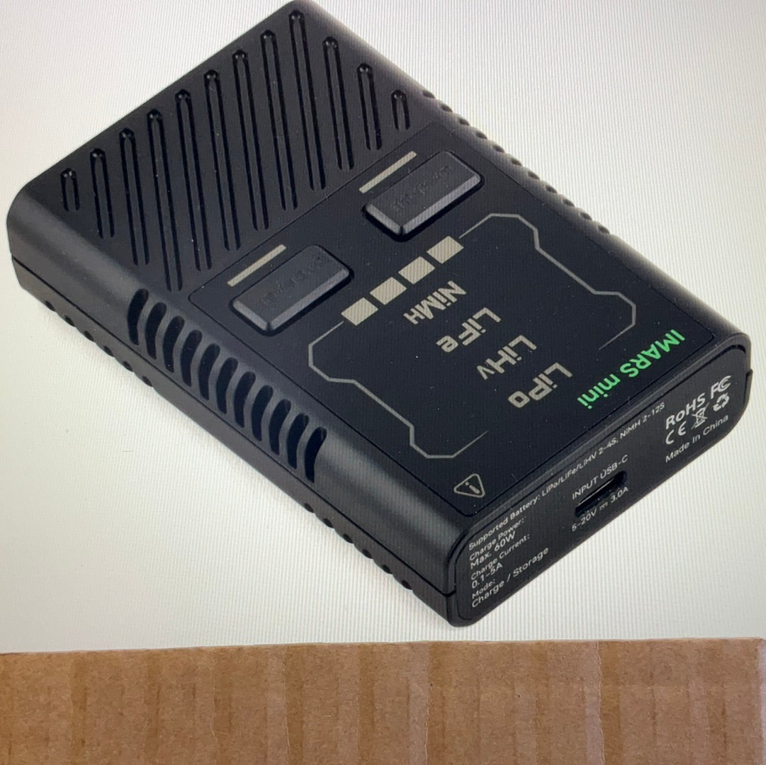 Gens Ace Imars Mini 2-4S USB-C DC Charger (5A/60W) w/65W USB-C PD Power Supply