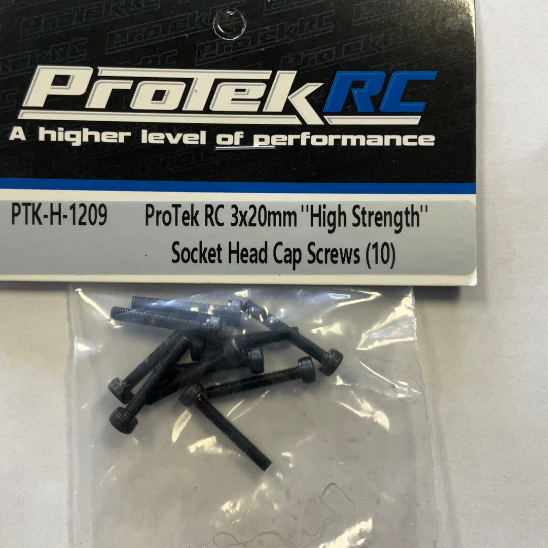 ProTek RC 3x20mm "High Strength" Socket Head Cap Screws (10)