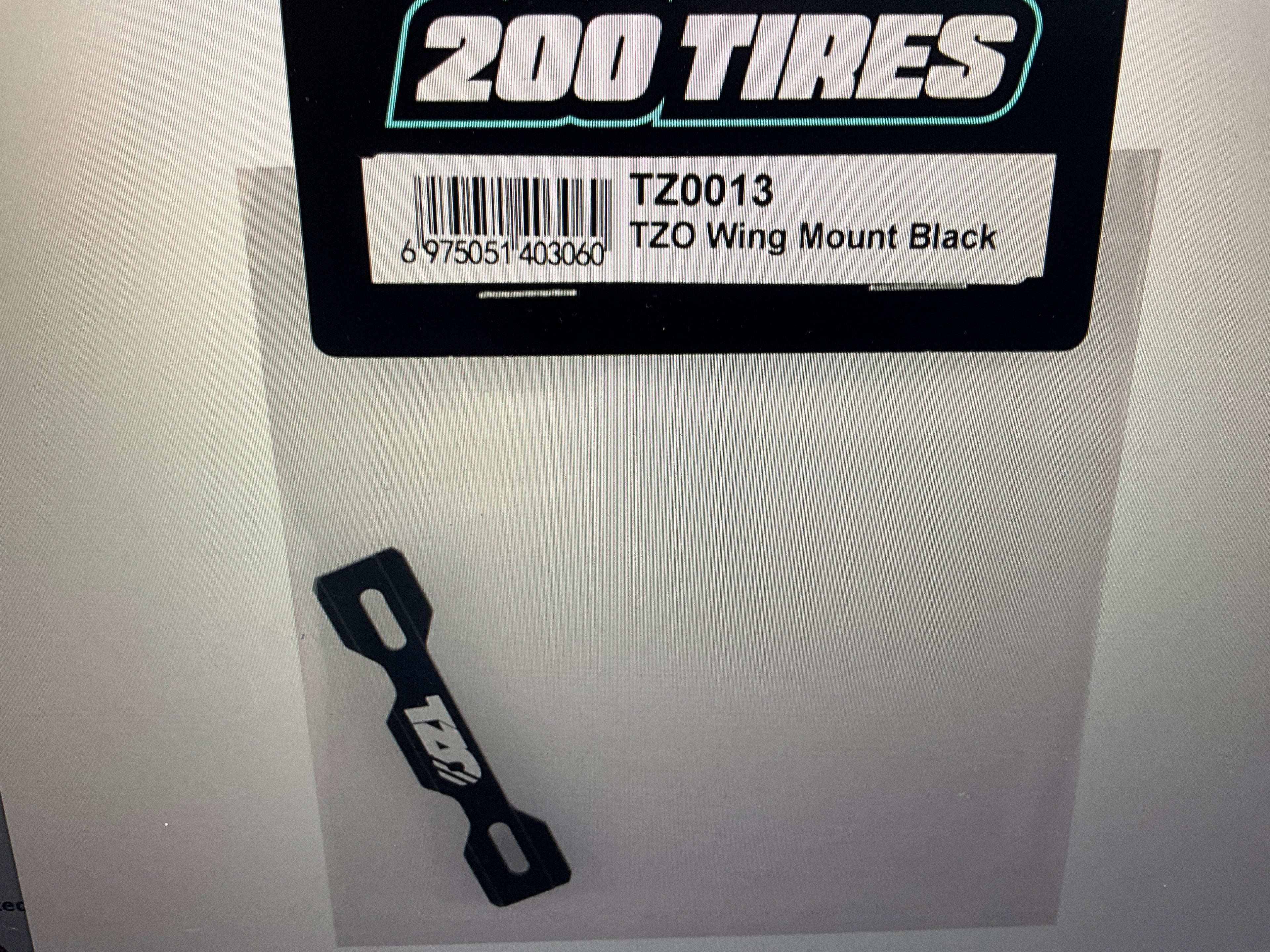 TZO Tires One Piece Aluminum Wing Mount Button (Black)
