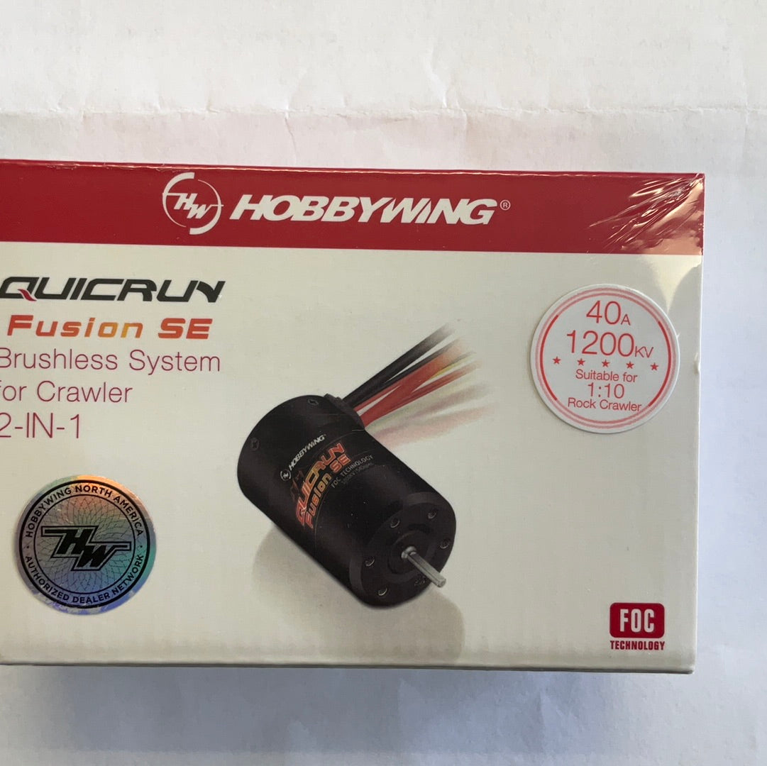 Hobbywing QuicRun Fusion SE FOC 2-in-1 Crawler Brushless ESC & Motor System (1200Kv) (540 Spec)