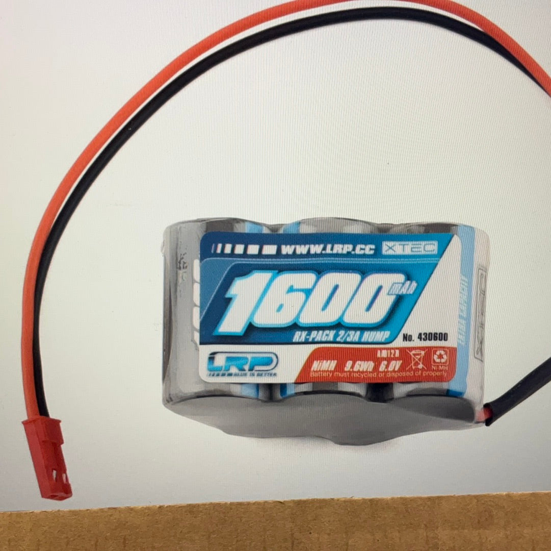 LRP XTEC 5-Cell 6.0V NiMH Hump Receiver Pack (1600mAh)