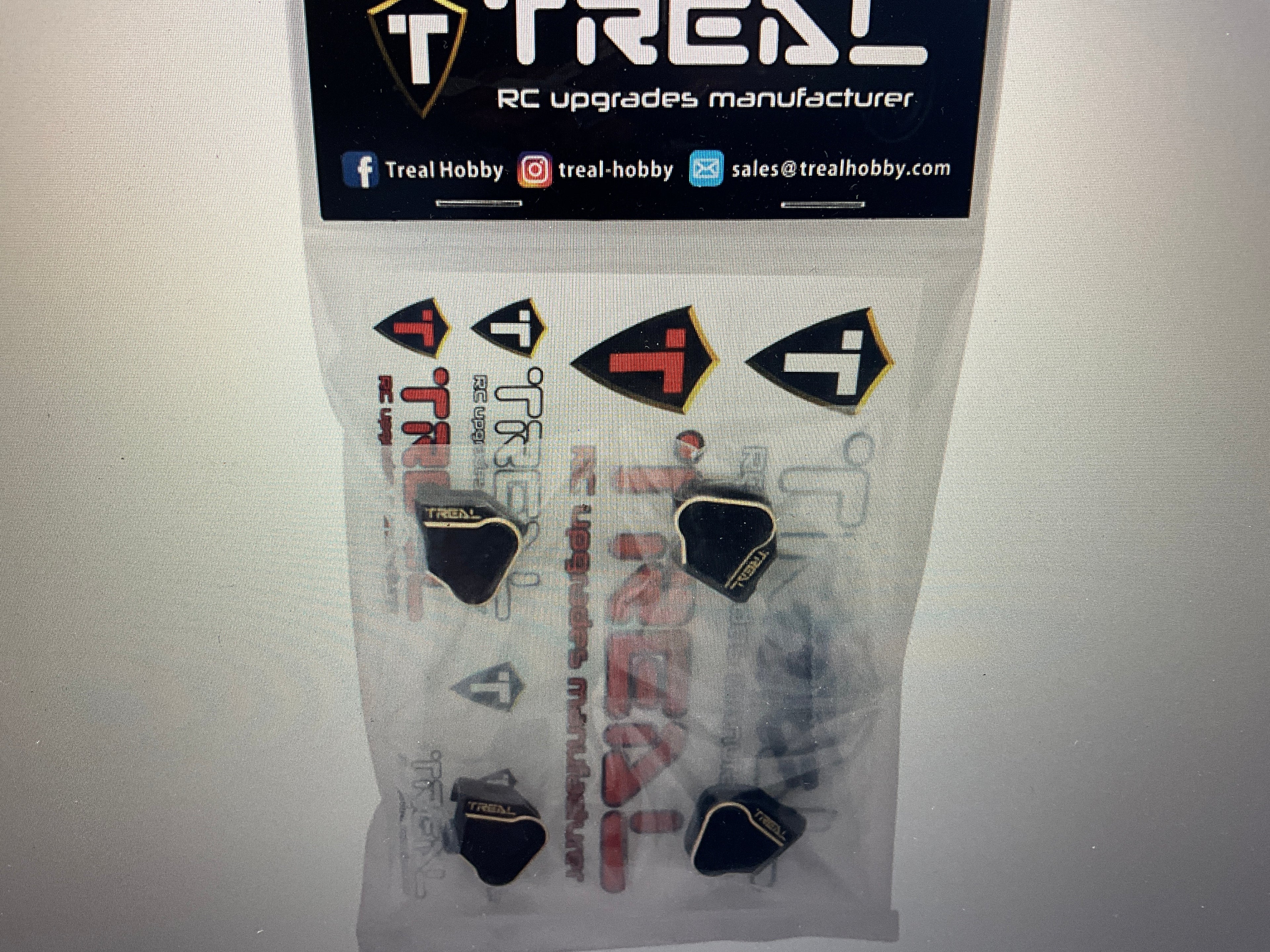 Treal Hobby Redcat Ascent/Gen9 Brass Lower Link Mounts (Black) (4) (44.4g)