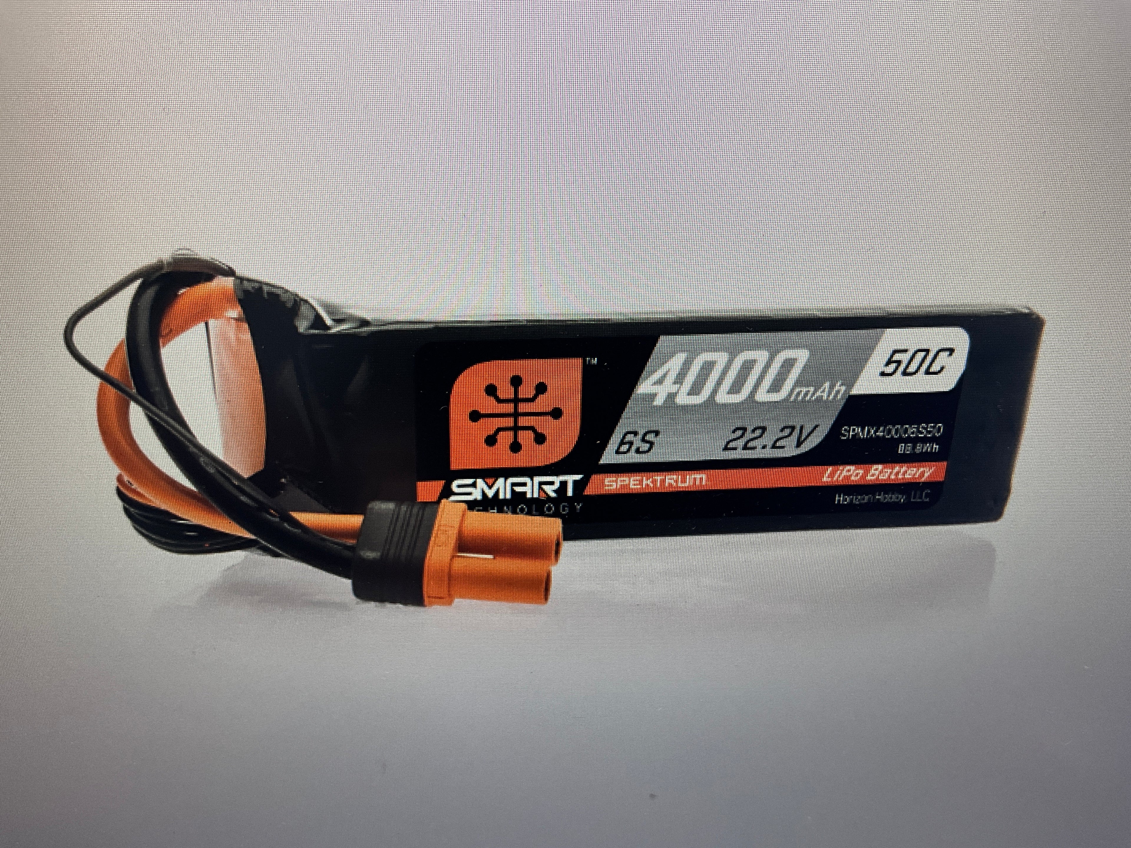 SPEKTRUM 22.2V 4000mAh 6S 50C Smart LiPo Battery: IC5