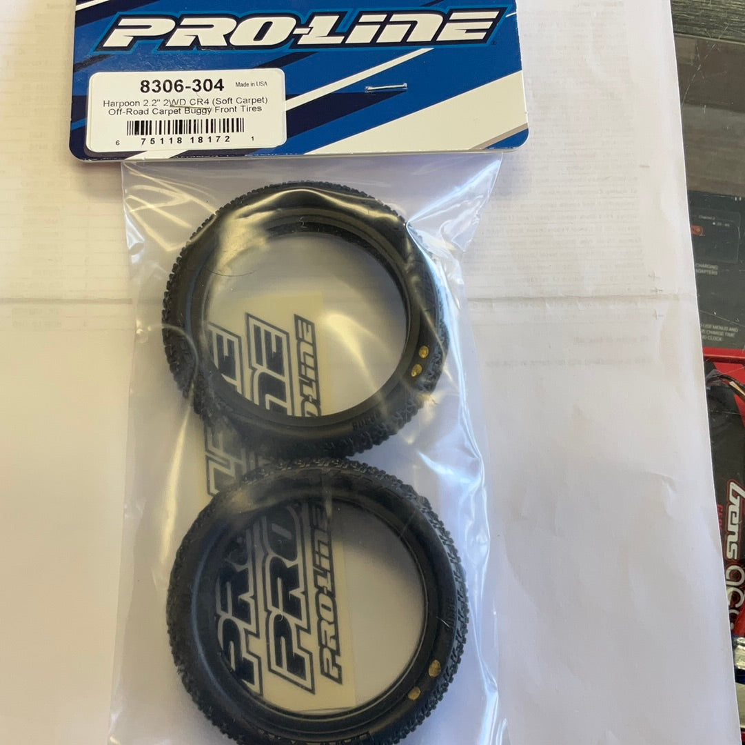 PROLINE 1/10 Harpoon CR4 2WD Front 2.2" Carpet Buggy Tires (2)