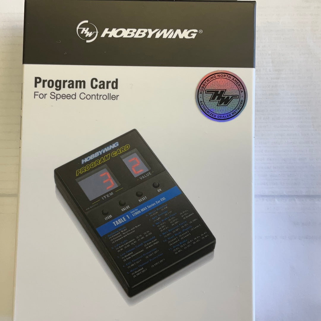 Hobbywing LED Program Card