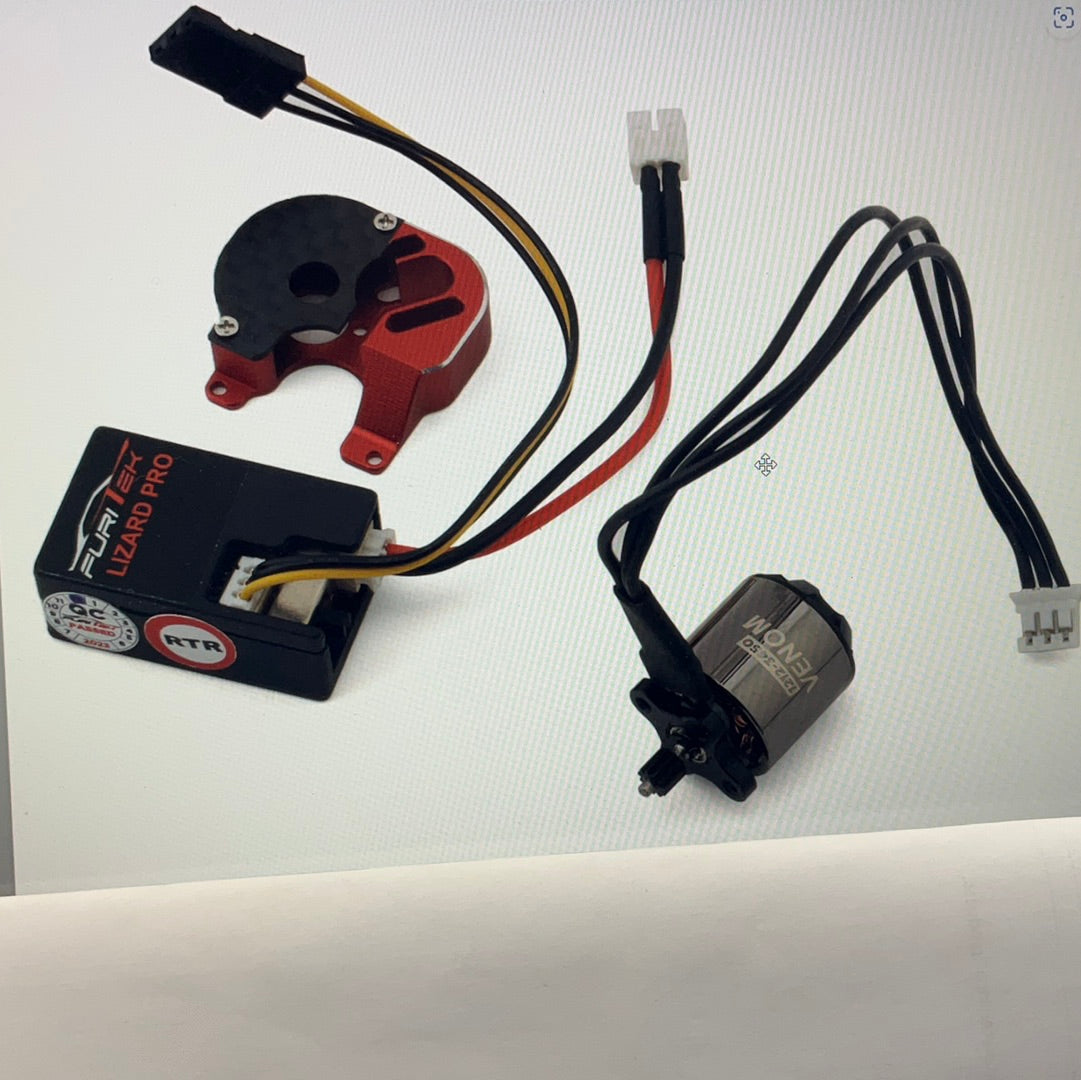Furitek SCX24 Starter 118 2S Brushless ESC & Venom Motor Combo (3450kV)