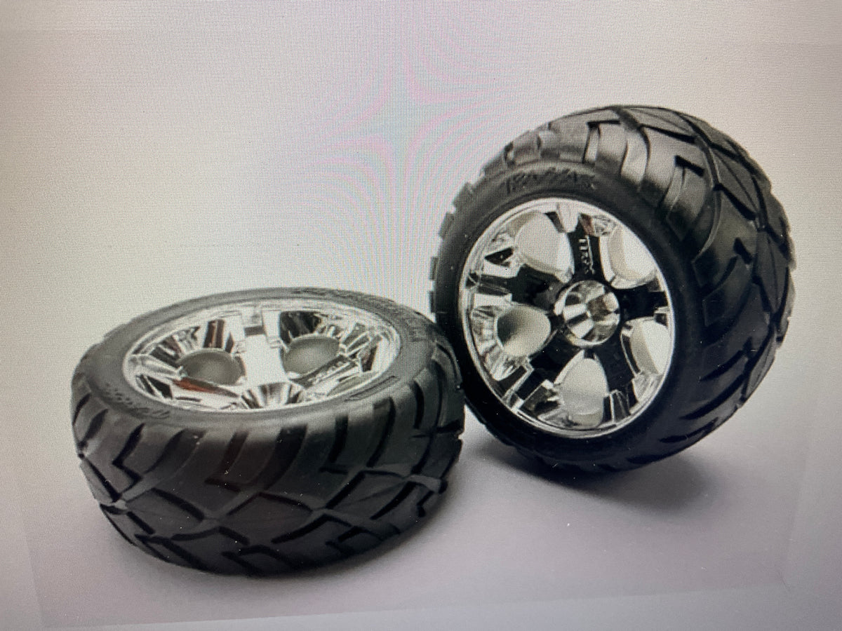 All-Star 2.8" Chrome Wheels & Anaconda Tires (2)