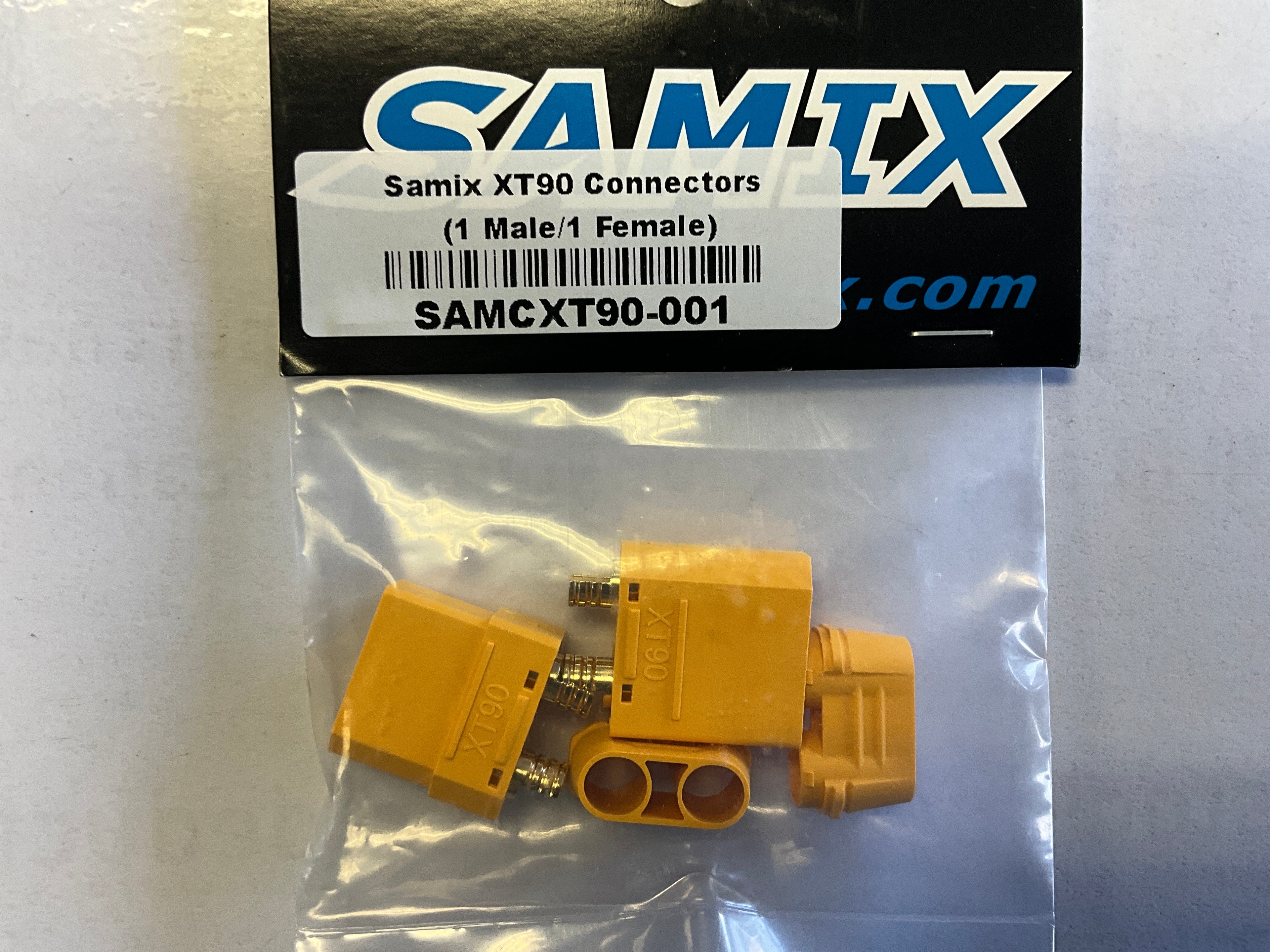 Samix XT90 Connectors (1 Male/1 Female) w/Wire Covers