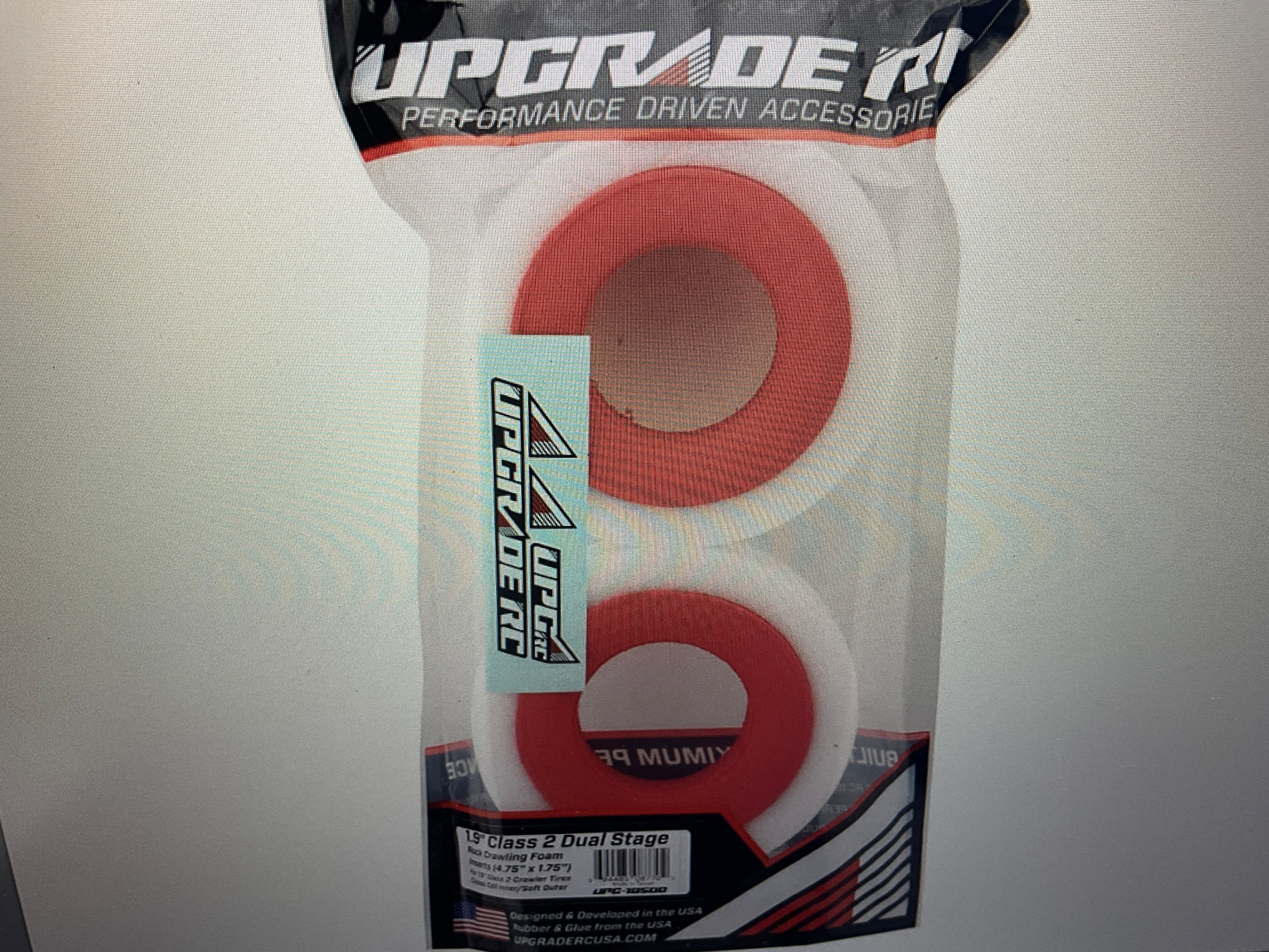 UpGrade RC 1.9" Class 2 Dual Stage Rock Crawling Foam Inserts (2) (Closed Cell Inner/Soft Outer)