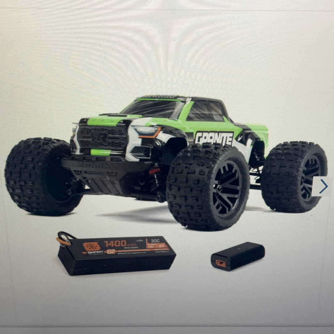 ARRMA 1/18 GRANITE GROM MEGA 380 Brushed 4X4 Monster Truck RTR with Battery & Charger