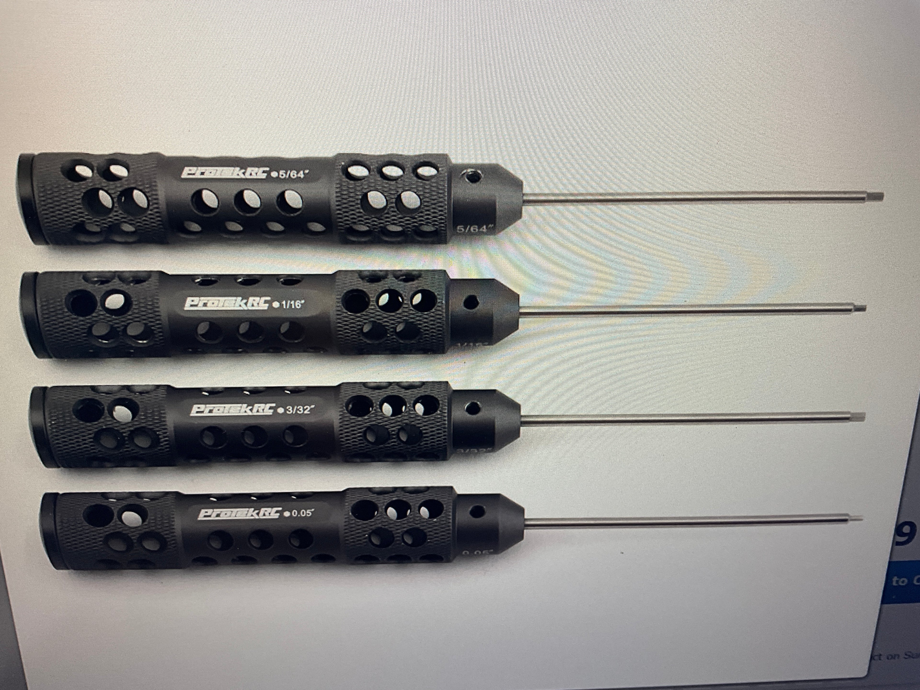 ProTek RC "TruTorque SL" Standard Hex Driver Set (4) (.050”, 1/16”, 5/64”, 3/32")