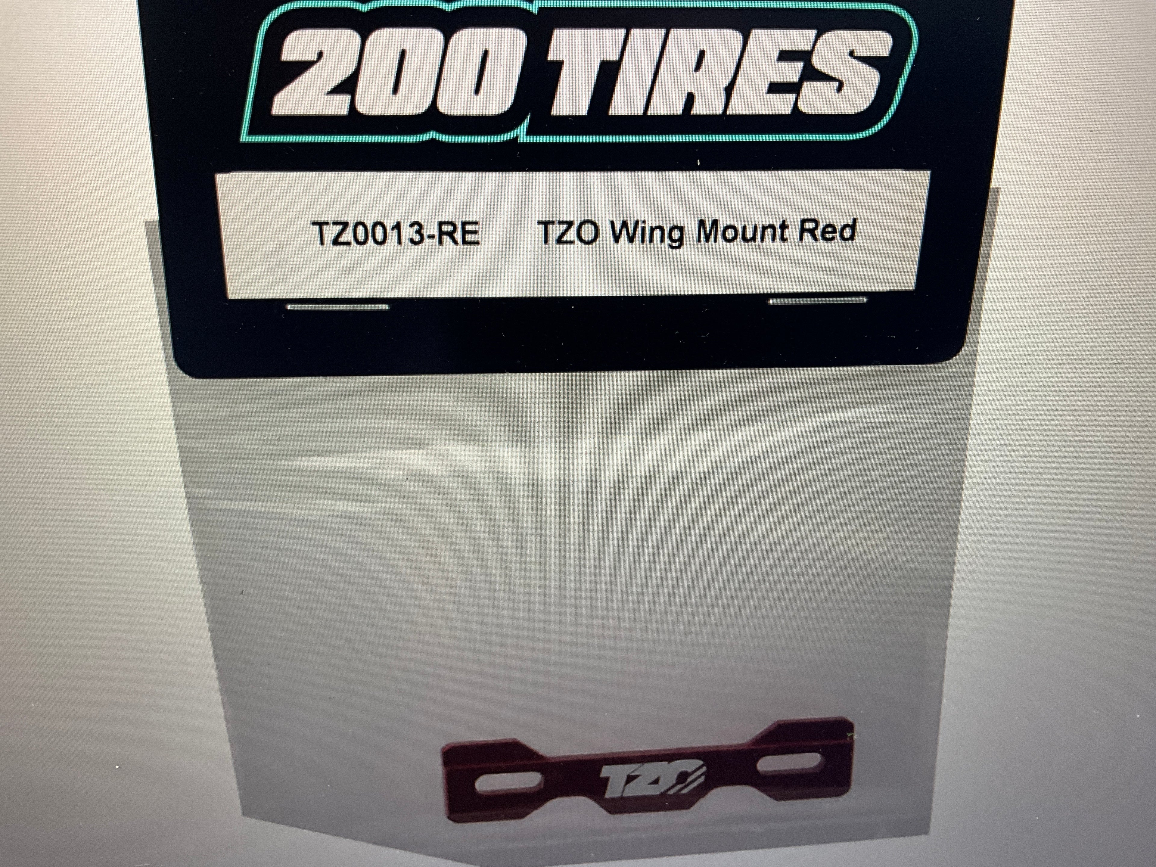 TZO Tires One Piece Aluminum Wing Mount Button (Red)