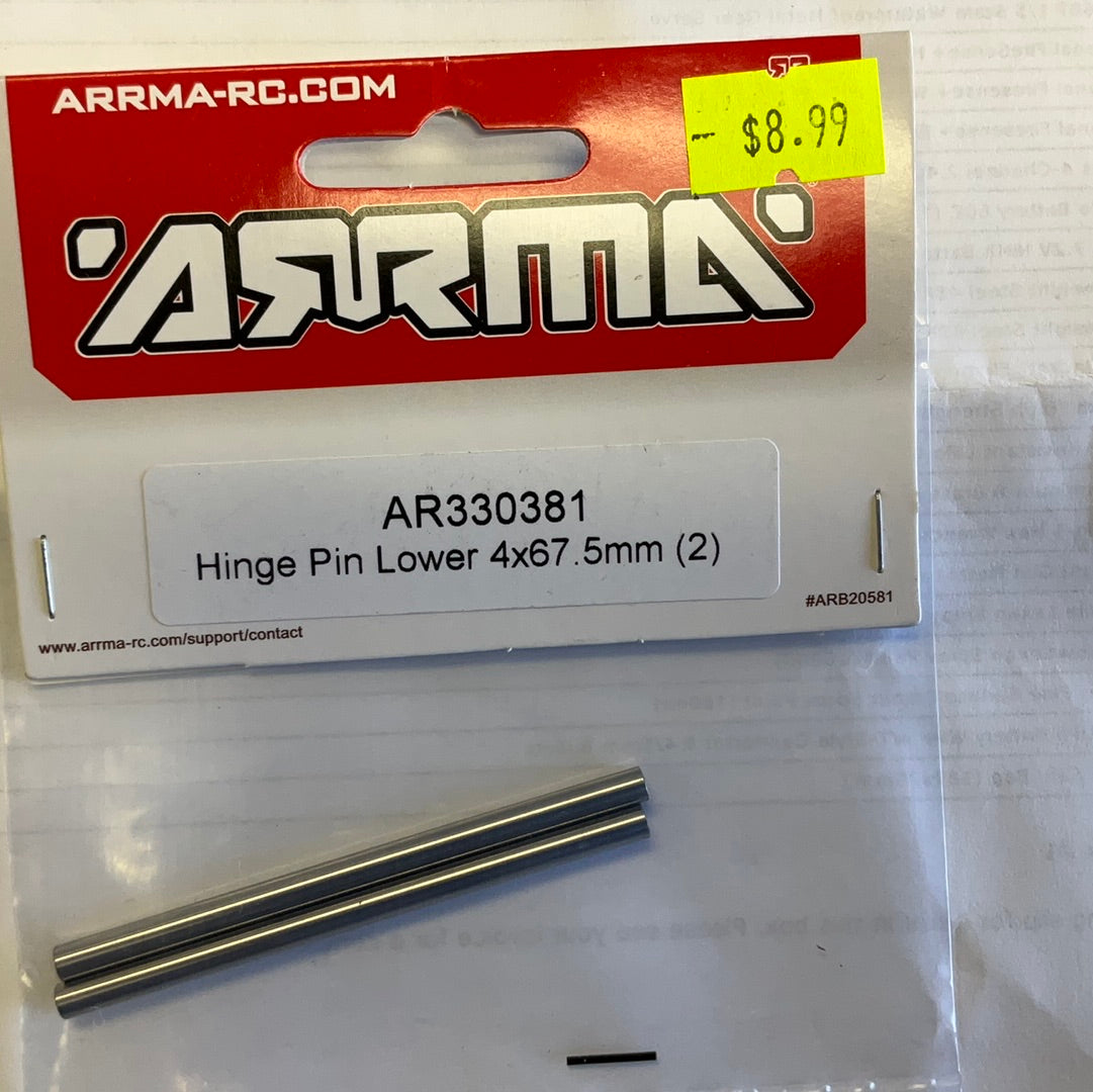 ARRMA Hinge Pin Lower 4x67.5mm (2) AR330381