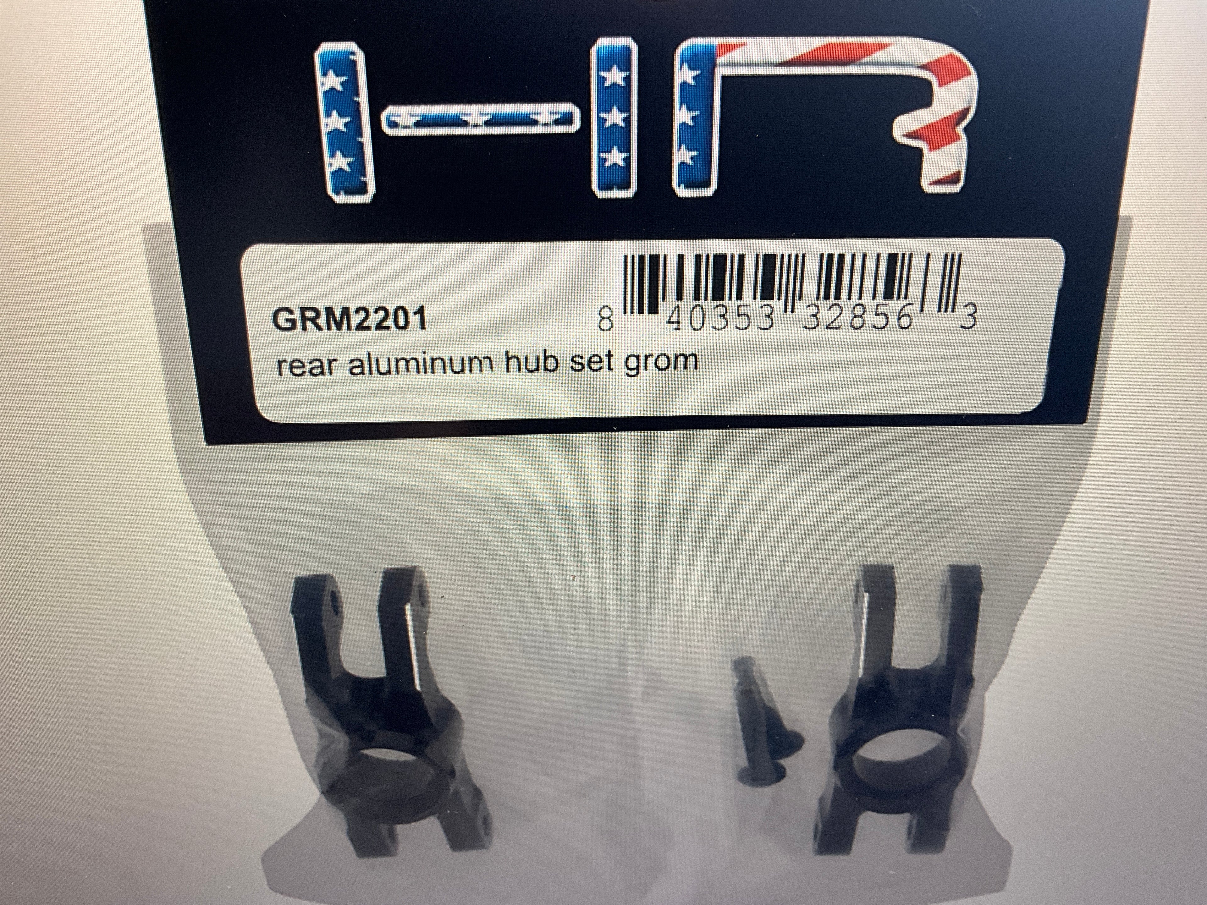 Hot Racing Arrma Grom Aluminum Rear Hub Carrier Set (Black) (2)
