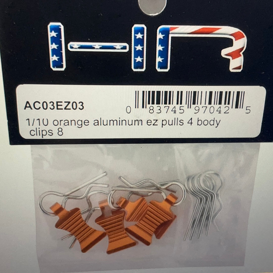 Hot Racing 1/10 Aluminum EZ Pulls w/Body Clips (4)