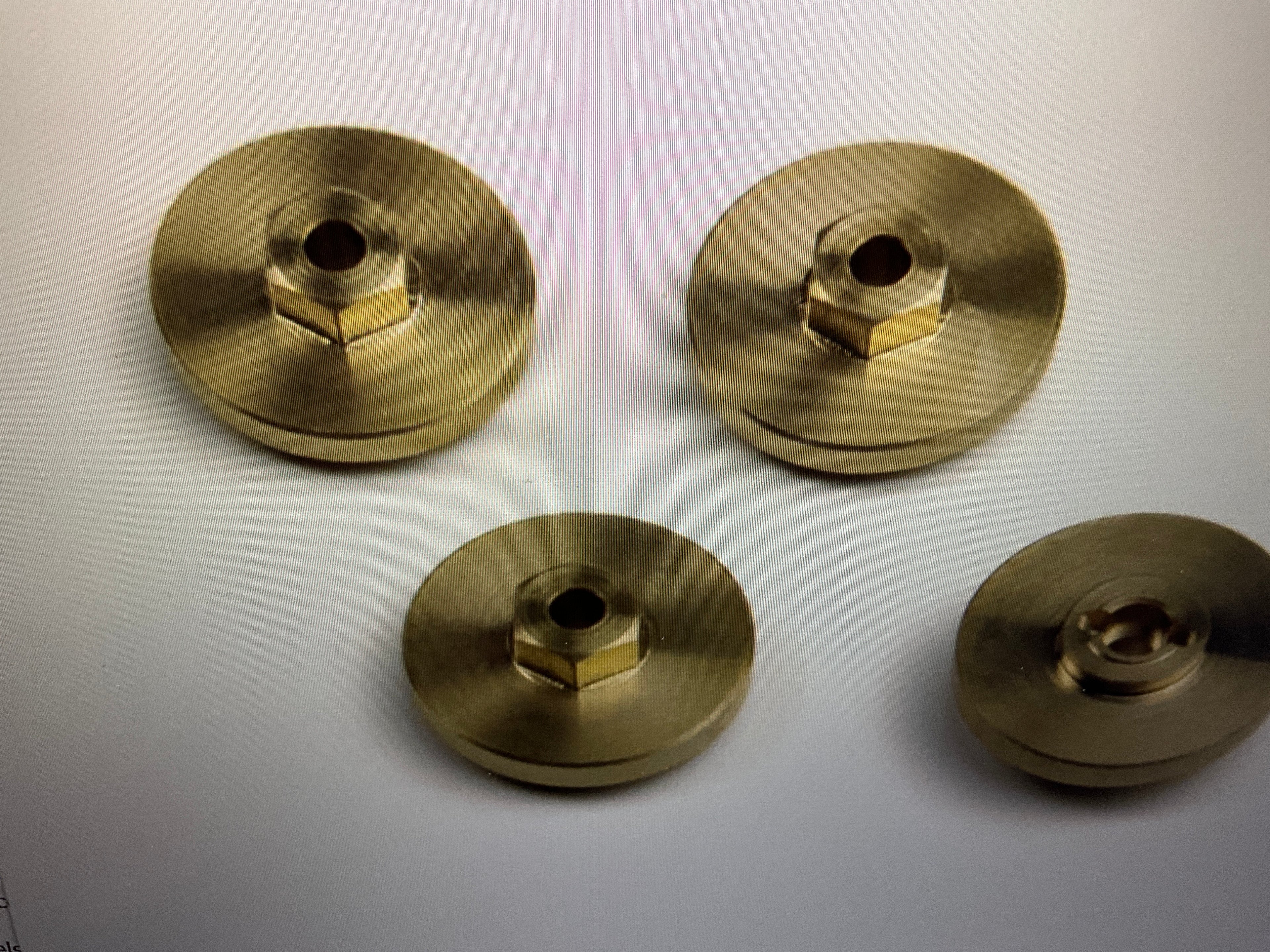 HPI 7mm Hex Hub weight Set +4mm (Brass/4pcs), Fits Venture18