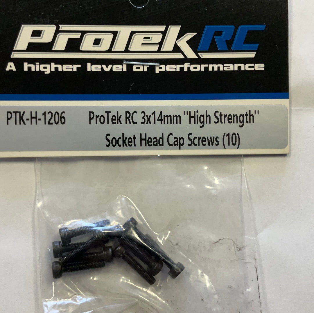 ProTek RC 3x14mm "High Strength" Socket Head Cap Screws (10)