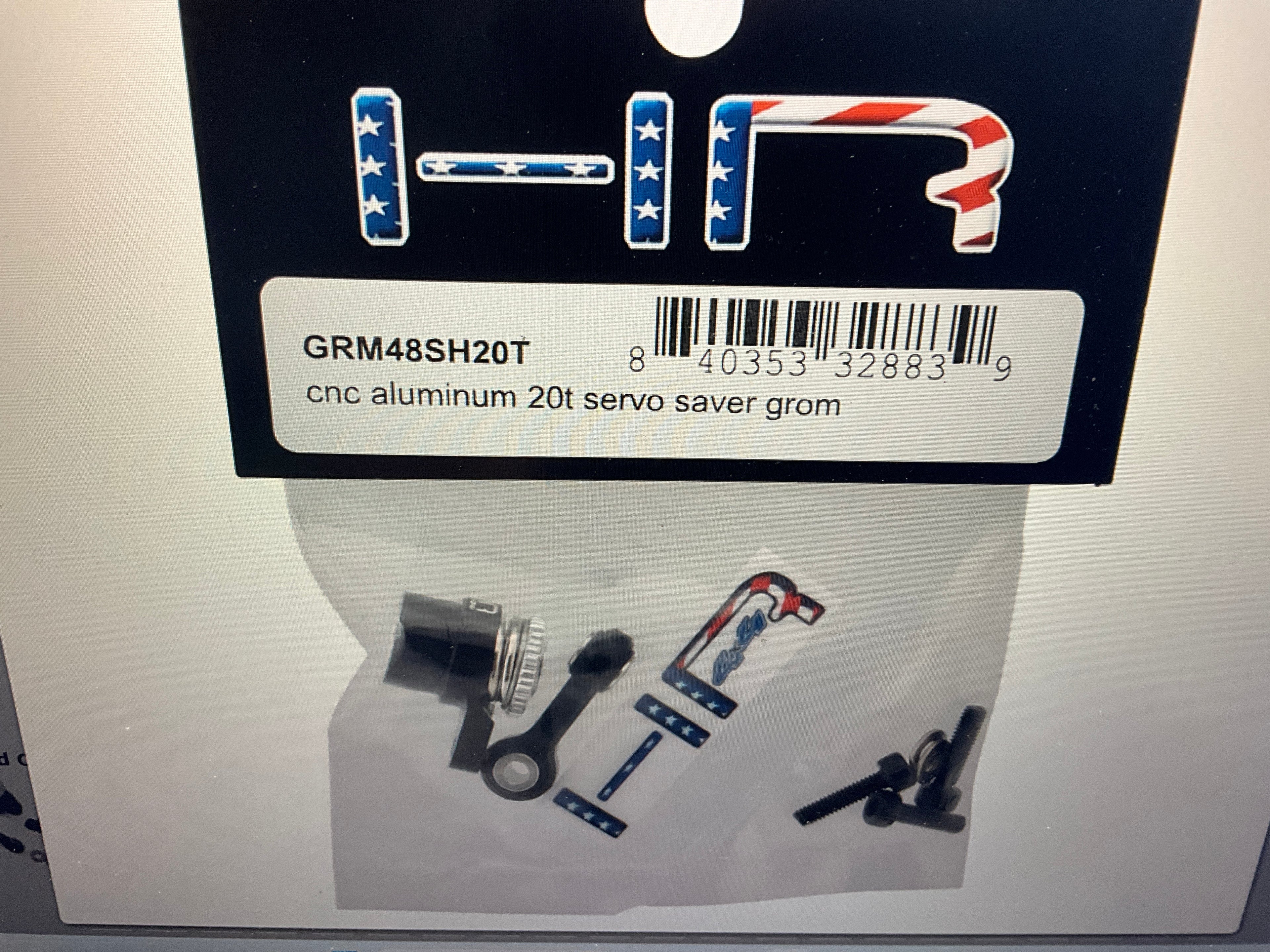 Hot Racing Arrma Grom Aluminum Servo Saver Set (Black) (20T)