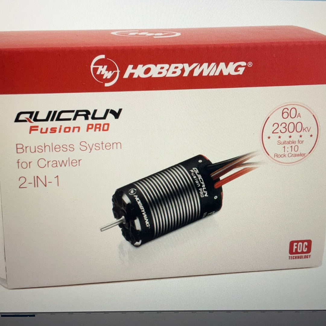 Hobbywing QuicRun Fusion Pro FOC 2-in-1 ESC & Motor System (2300Kv)