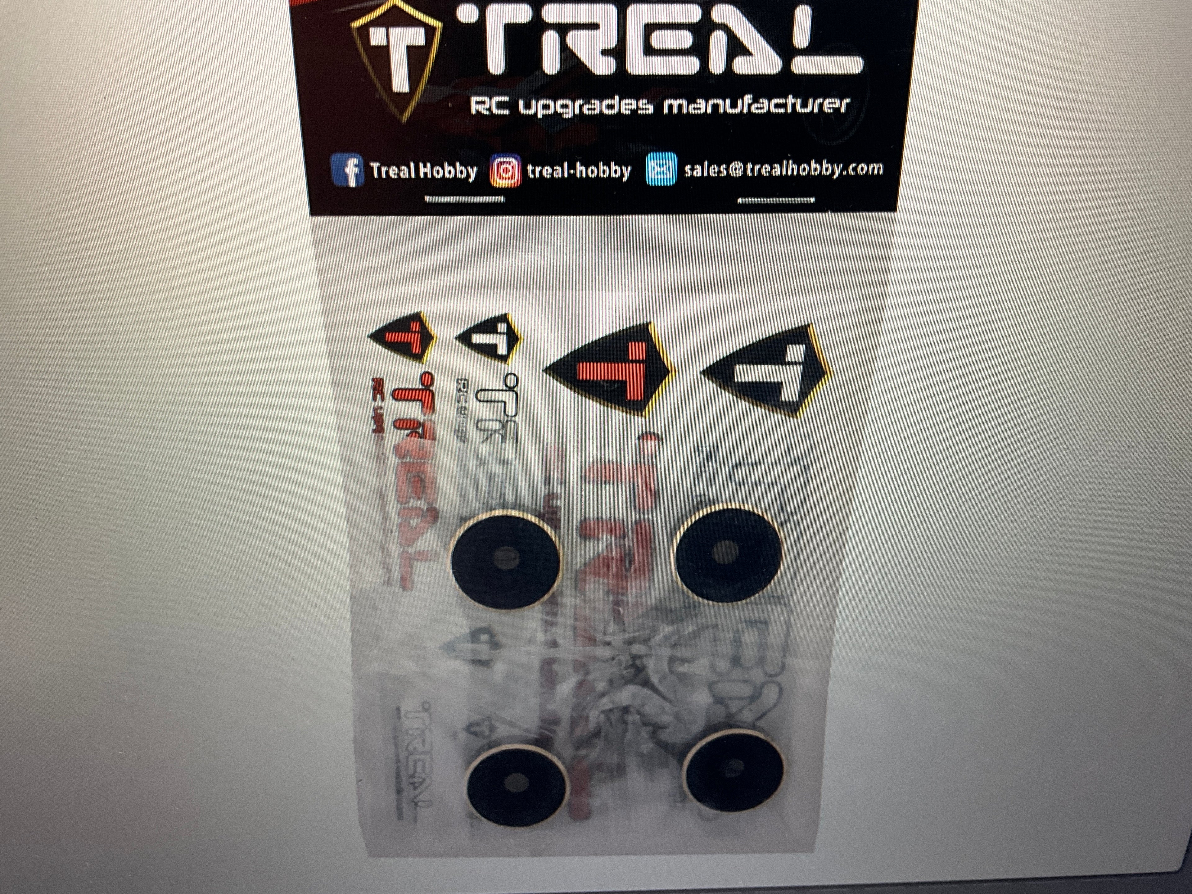 Treal Hobby 1.9" Brass Bead-Lock Wide Wheel Hub Weights (9mm) (4) (20g)